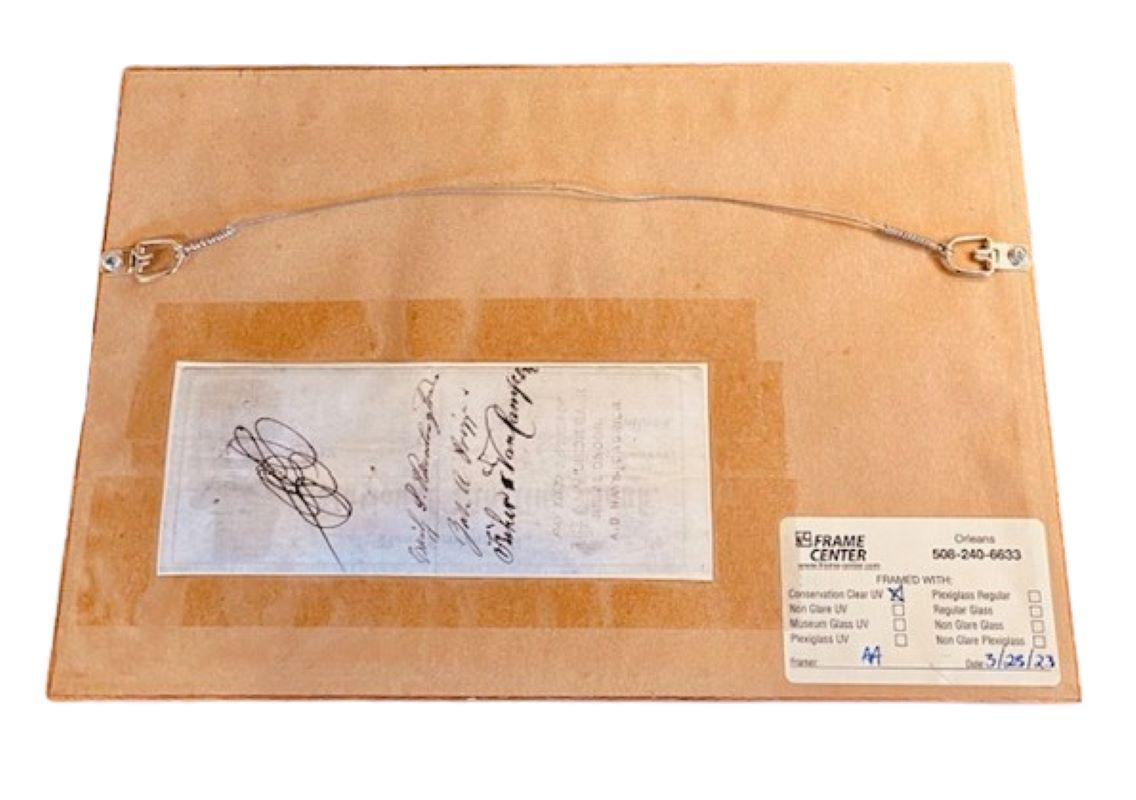 Late 19th Century 19th Century National Whaling Bank Check