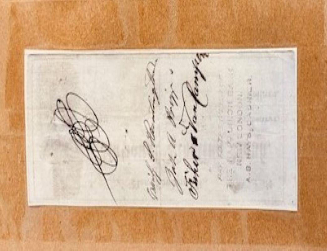 Paper 19th Century National Whaling Bank Check For Sale