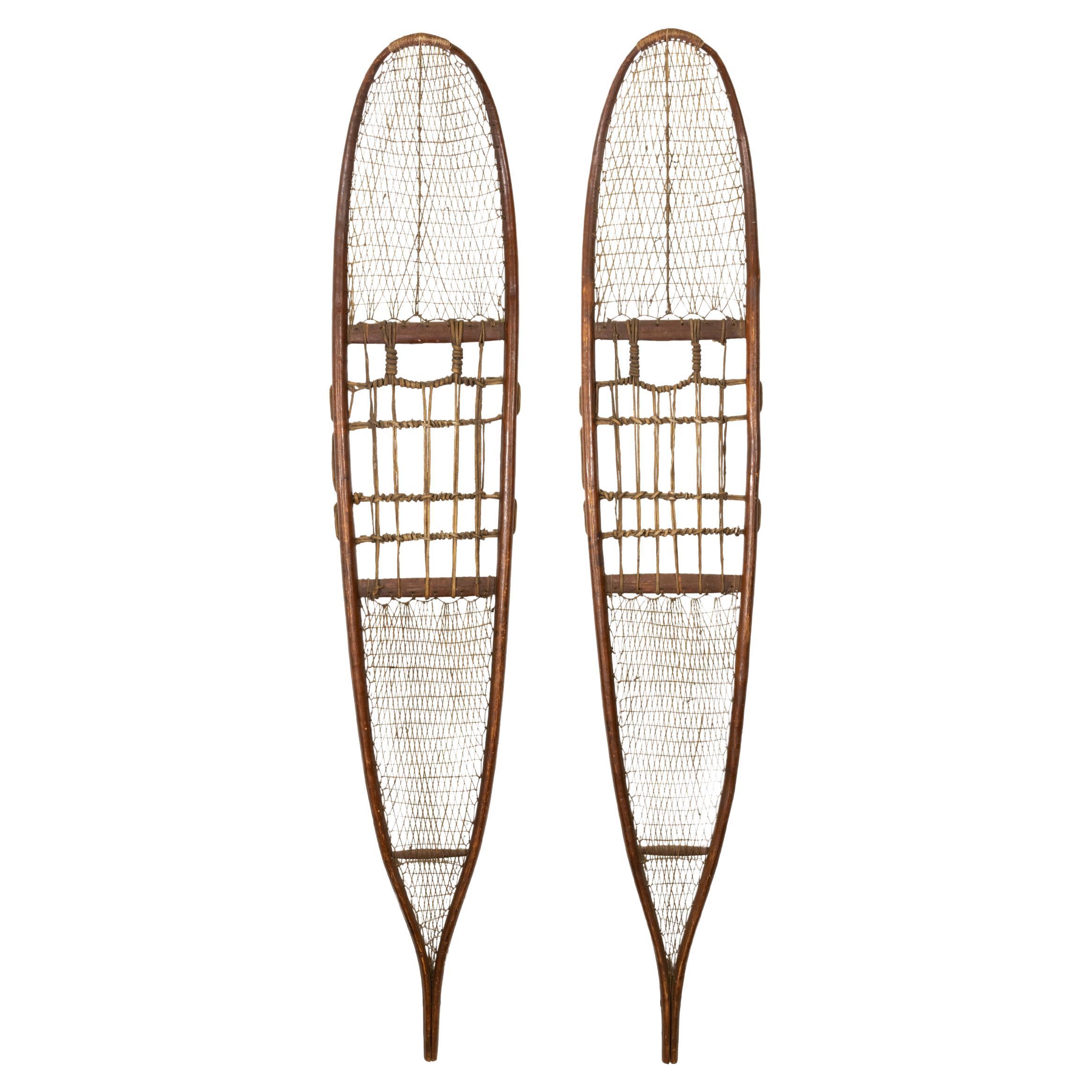 Athabaskan-Snowshoes der amerikanischen Ureinwohner des 19. Jahrhunderts 