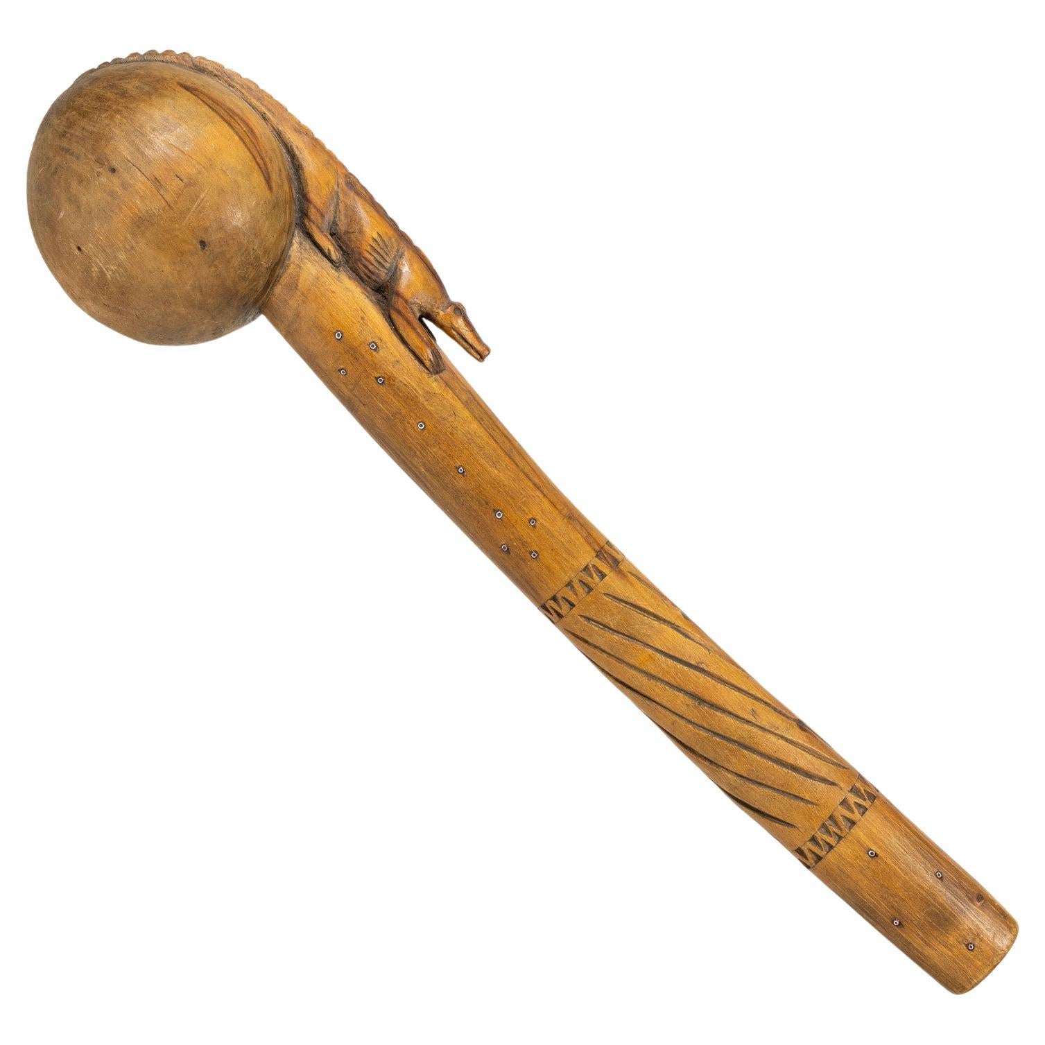 19th Century Native American Ball Headed Club For Sale