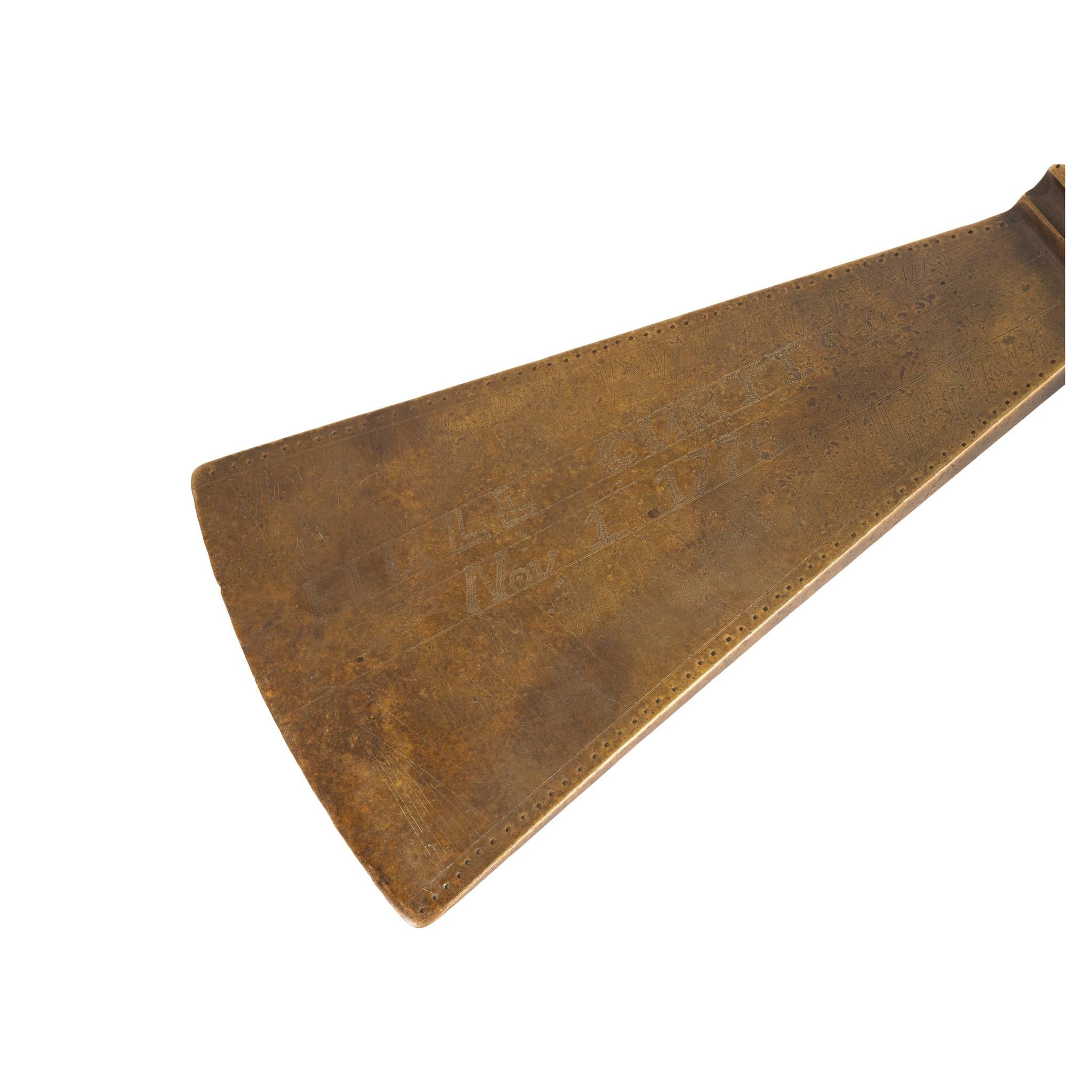 Native American pipe tomahawk with brass head engraved with American eagle having crest and 