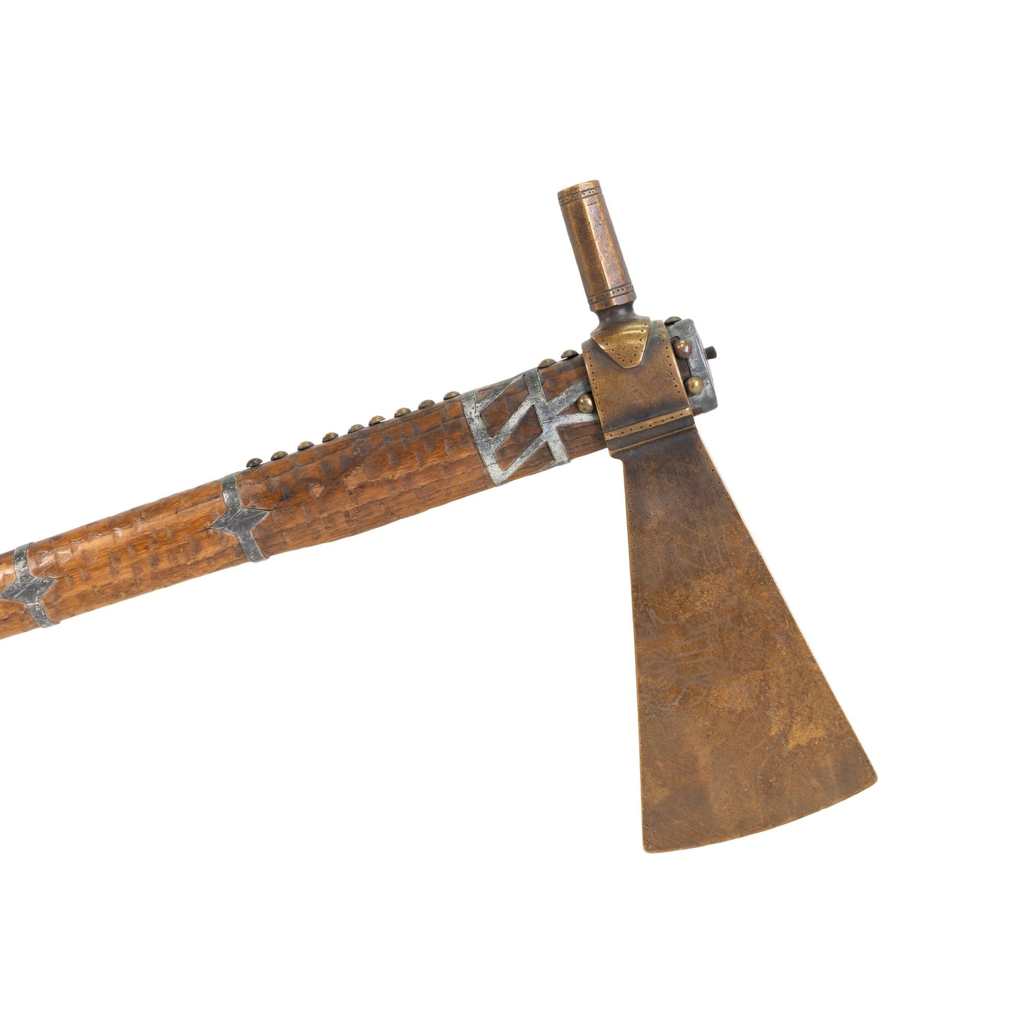 19th Century Native American Pipe Tomahawk Estadounidense en venta