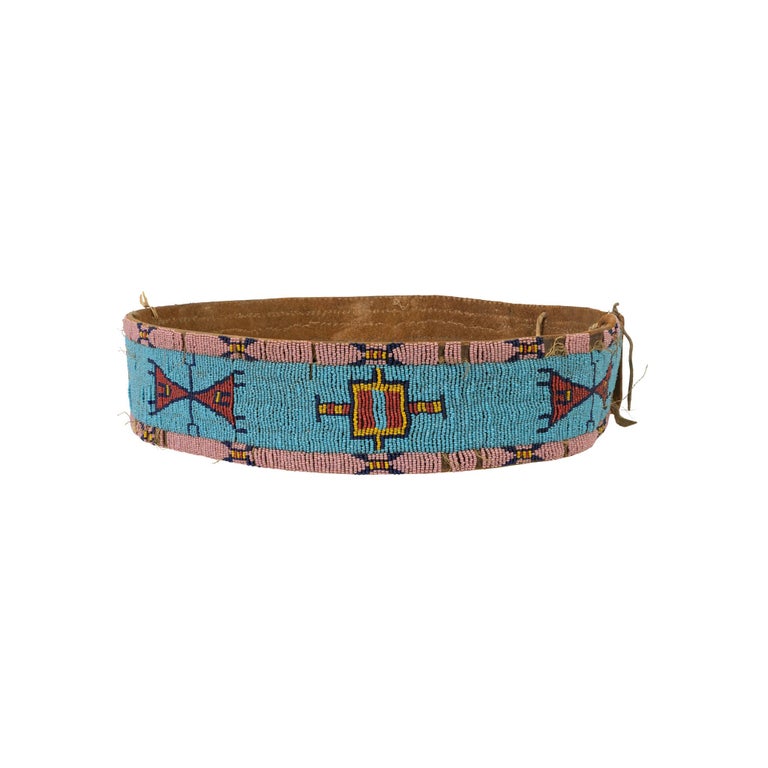 19th Century Native American Yanktonai Sioux Beaded Belt For Sale 1