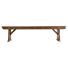 19th Century Natural Pine Primitive English Bench