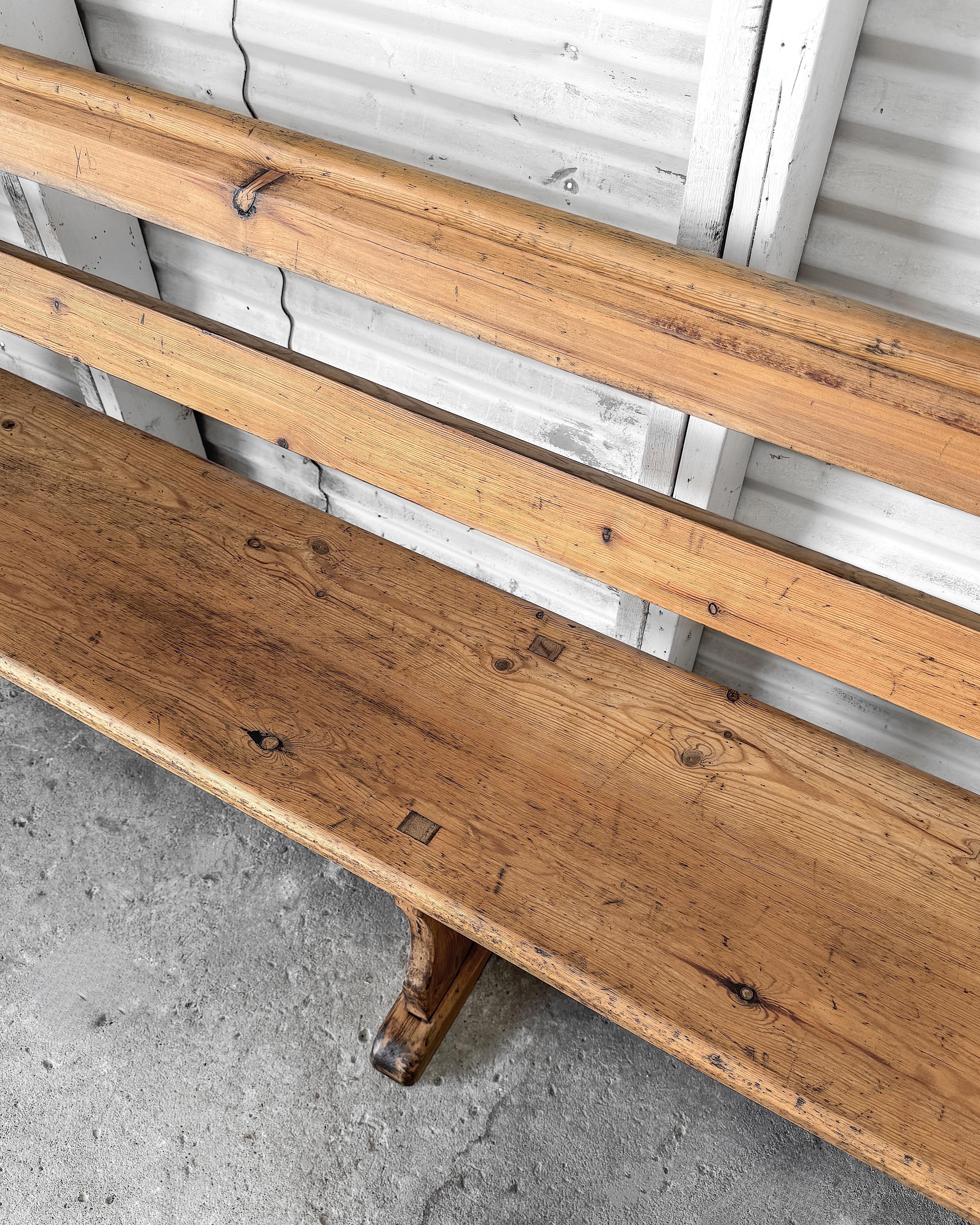 Banco de Plataforma Ferroviaria Galés de Madera Natural del Siglo XIX en venta 8