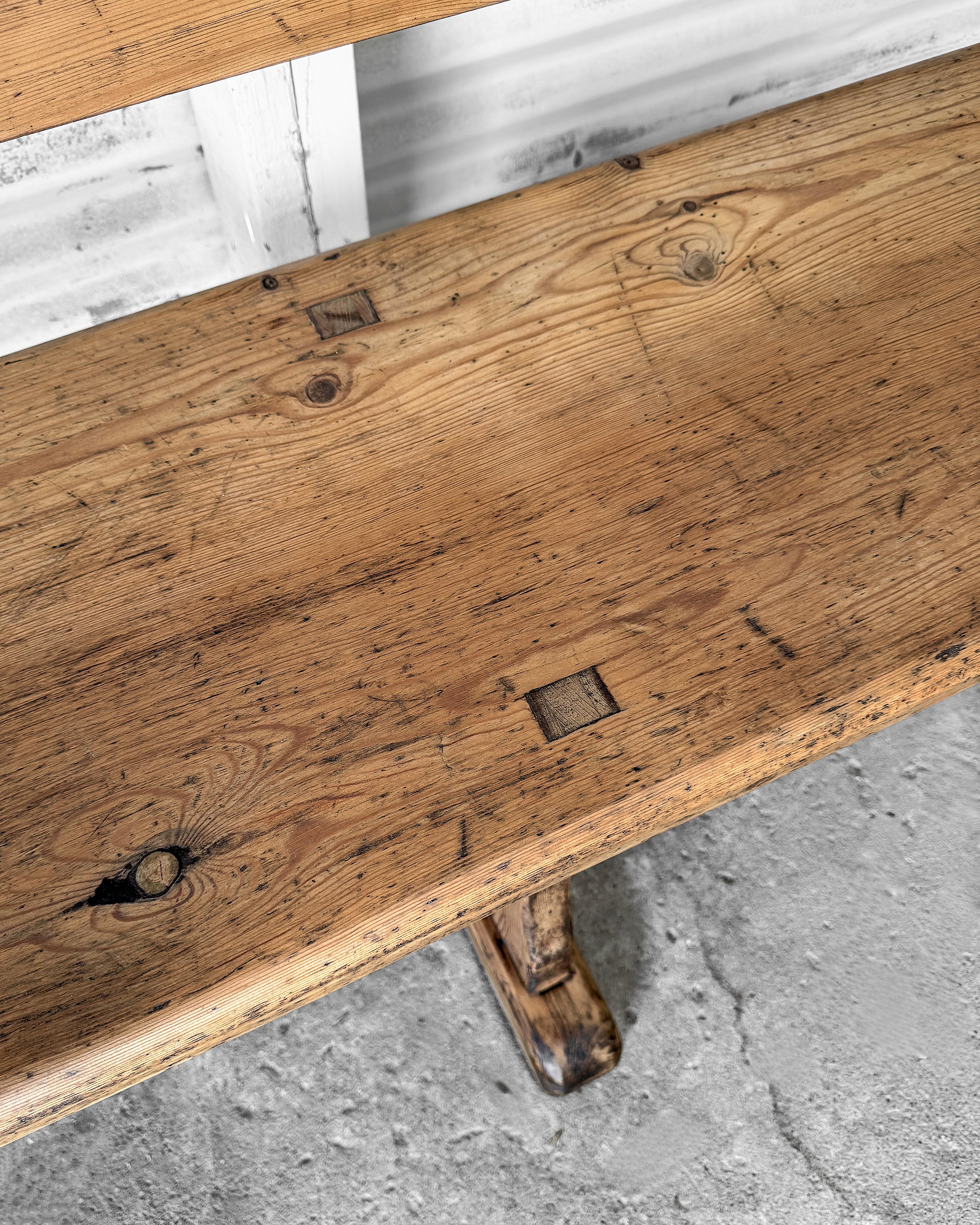 Banco de Plataforma Ferroviaria Galés de Madera Natural del Siglo XIX en venta 9