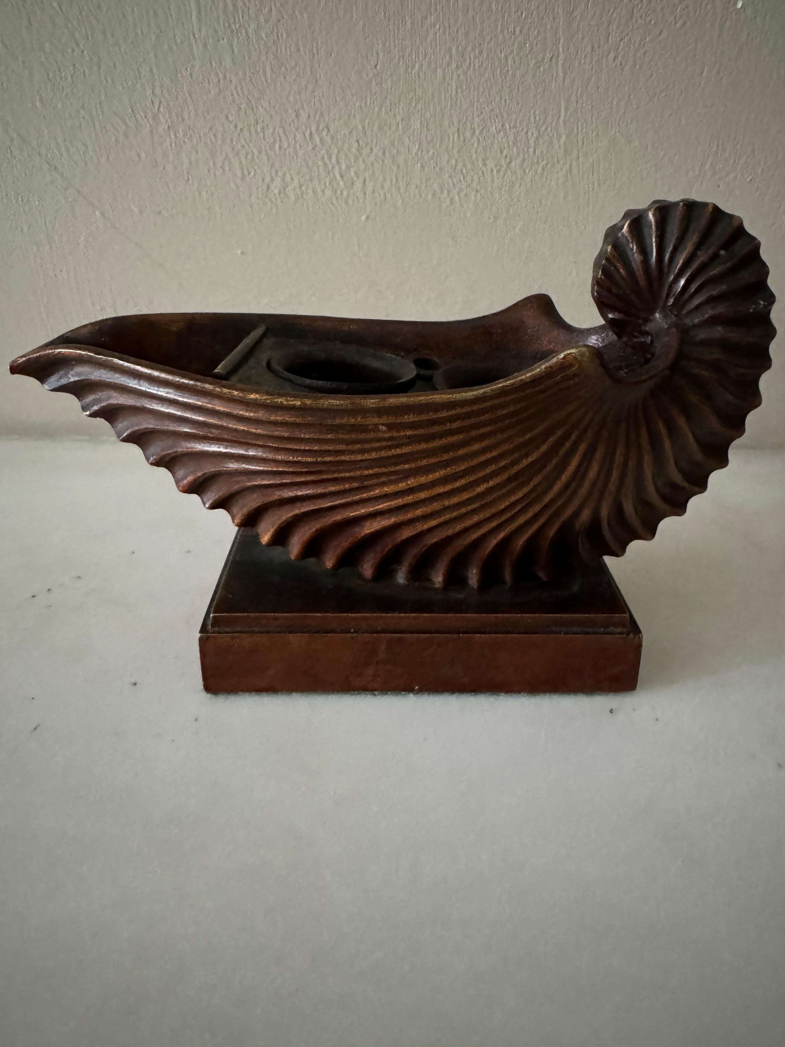 Calamaio nautilus/portacarte del XIX secolo In condizioni buone in vendita a London, GB