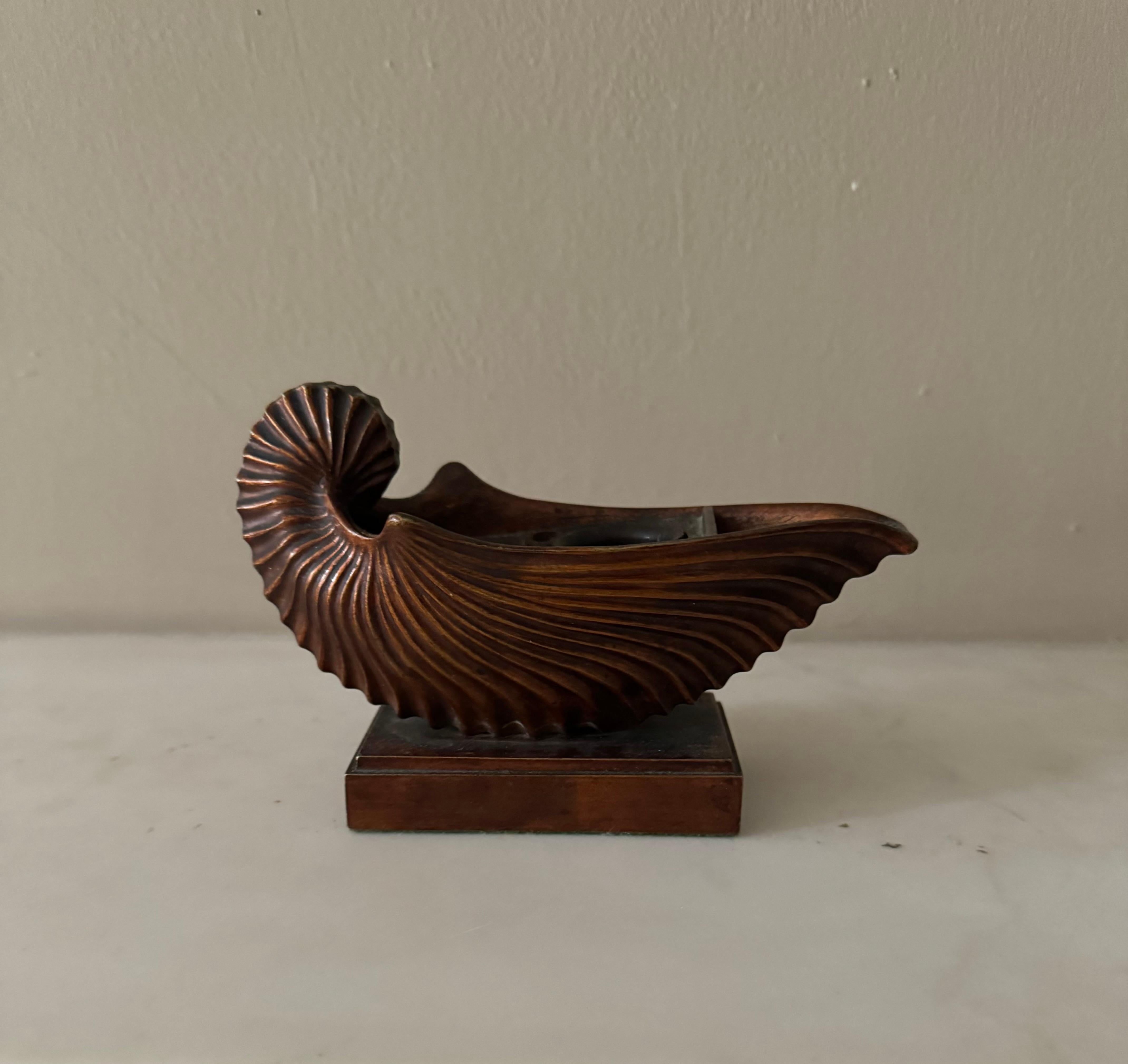 Calamaio nautilus/portacarte del XIX secolo in vendita 1