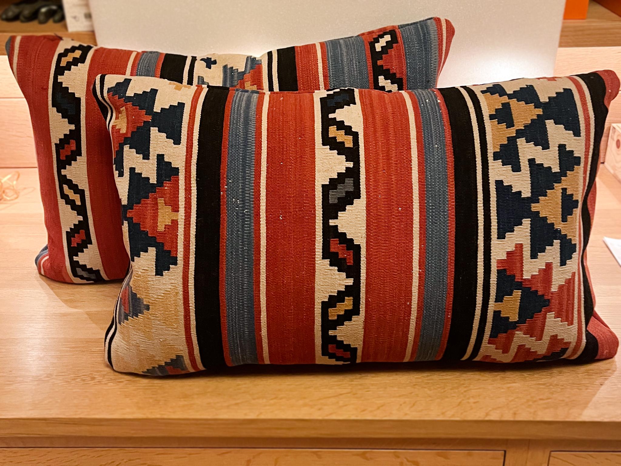 Americano Cuscini coperta Navajo del XIX secolo - una coppia in vendita