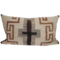 19th Century Navajo Indian Weaving Bolster with Cross