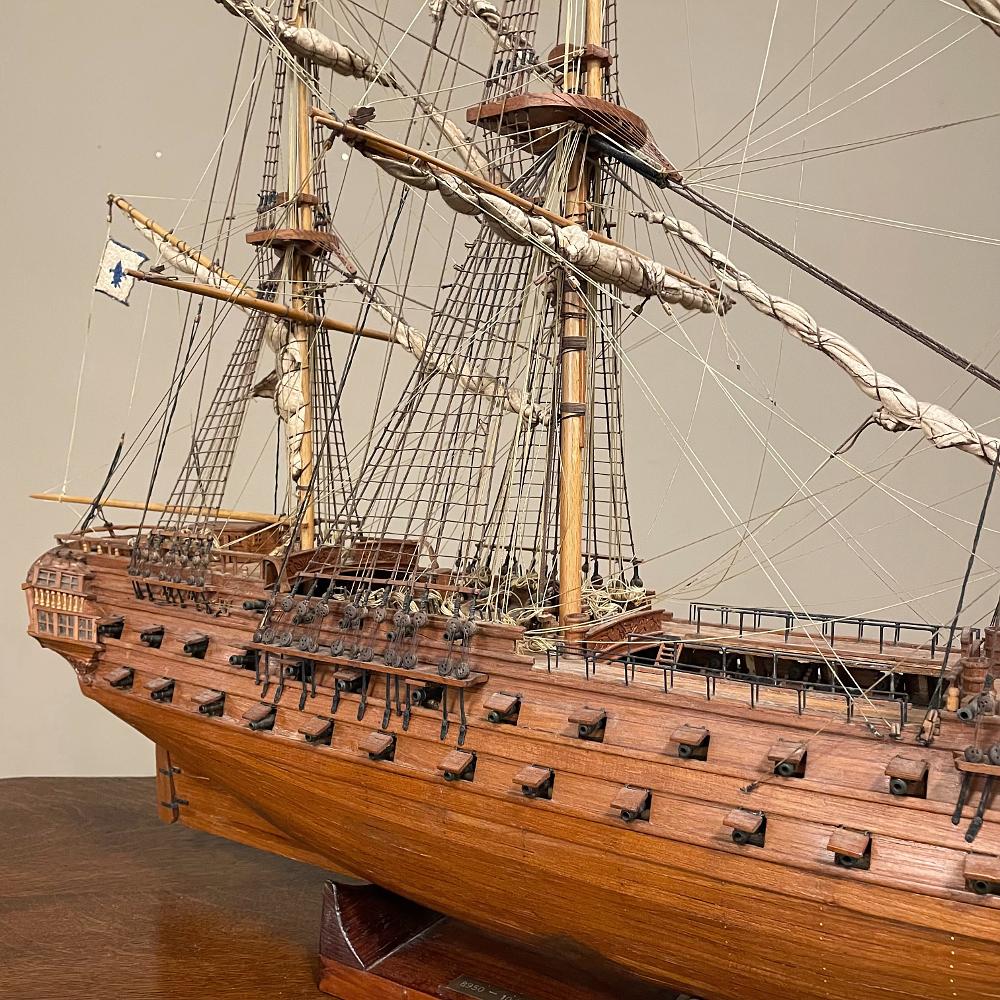19th Century Naval Architect's Scale Model of a French 70-Gun Frigate ...