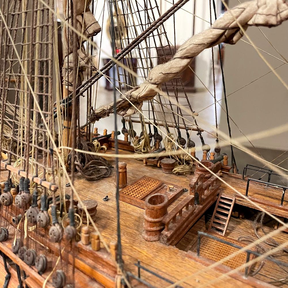 19th Century Naval Architect's Scale Model of a French 70-Gun Frigate ...