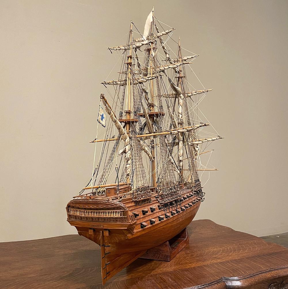 19th Century Naval Architect's Scale Model of a French 70-Gun Frigate ...