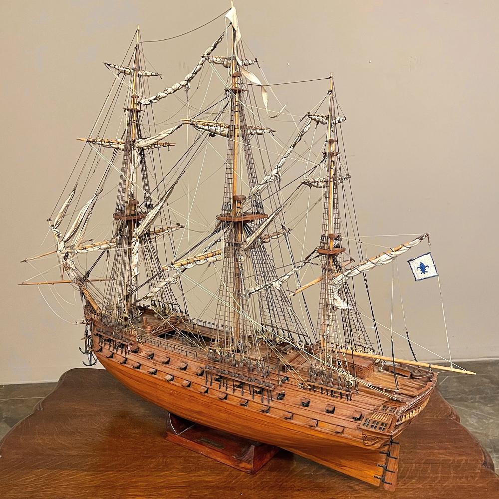19th Century Naval Architect's Scale Model of a French 70-Gun Frigate ...