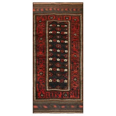 XIX secolo N.E. Tappeto persiano Khorassan Baluch ( 4' x 8'9" - 122 x 267 )