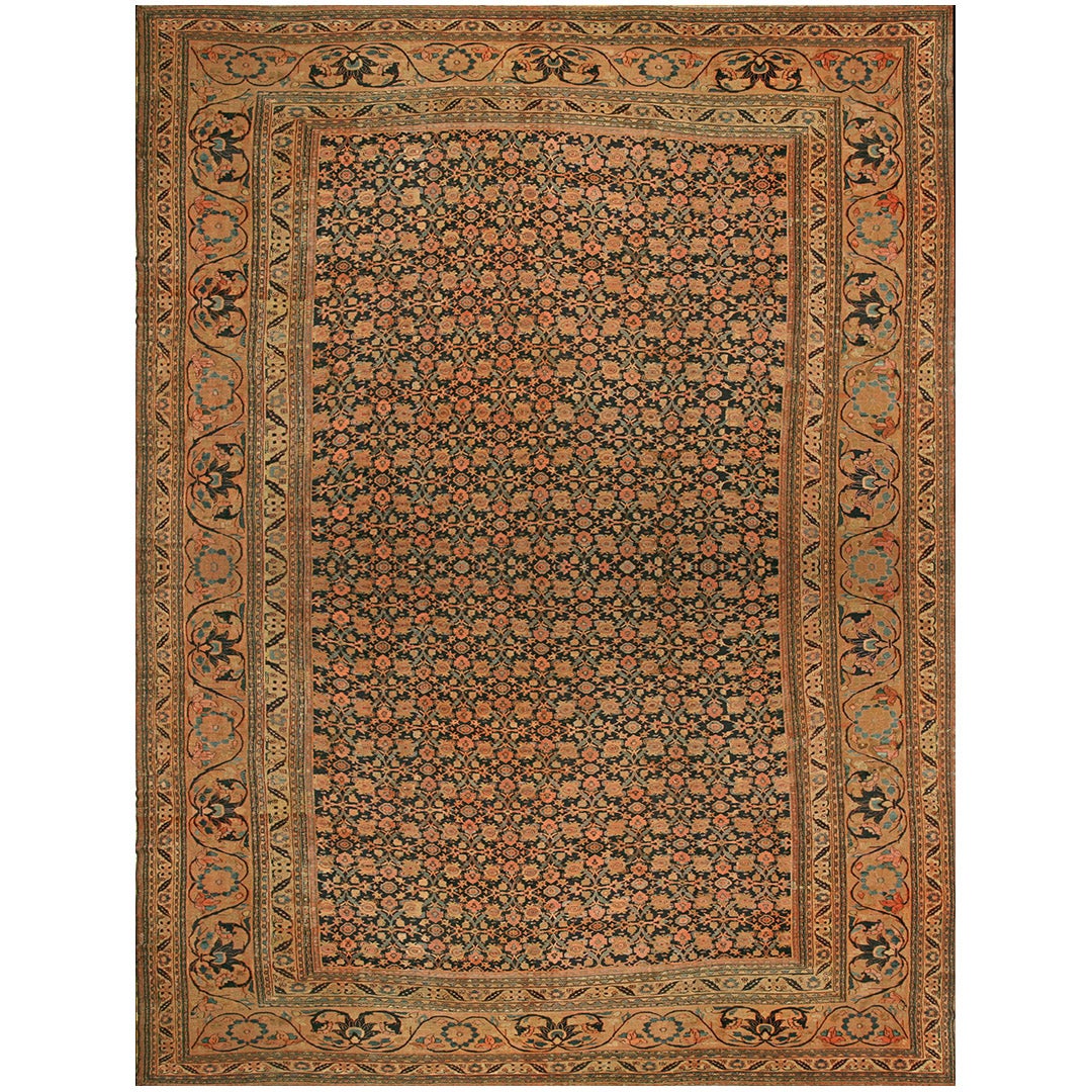 Mid 19th Century N.E. Persian Khorassan Moud Carpet (14'6" X 18'8" - 442 X 570)