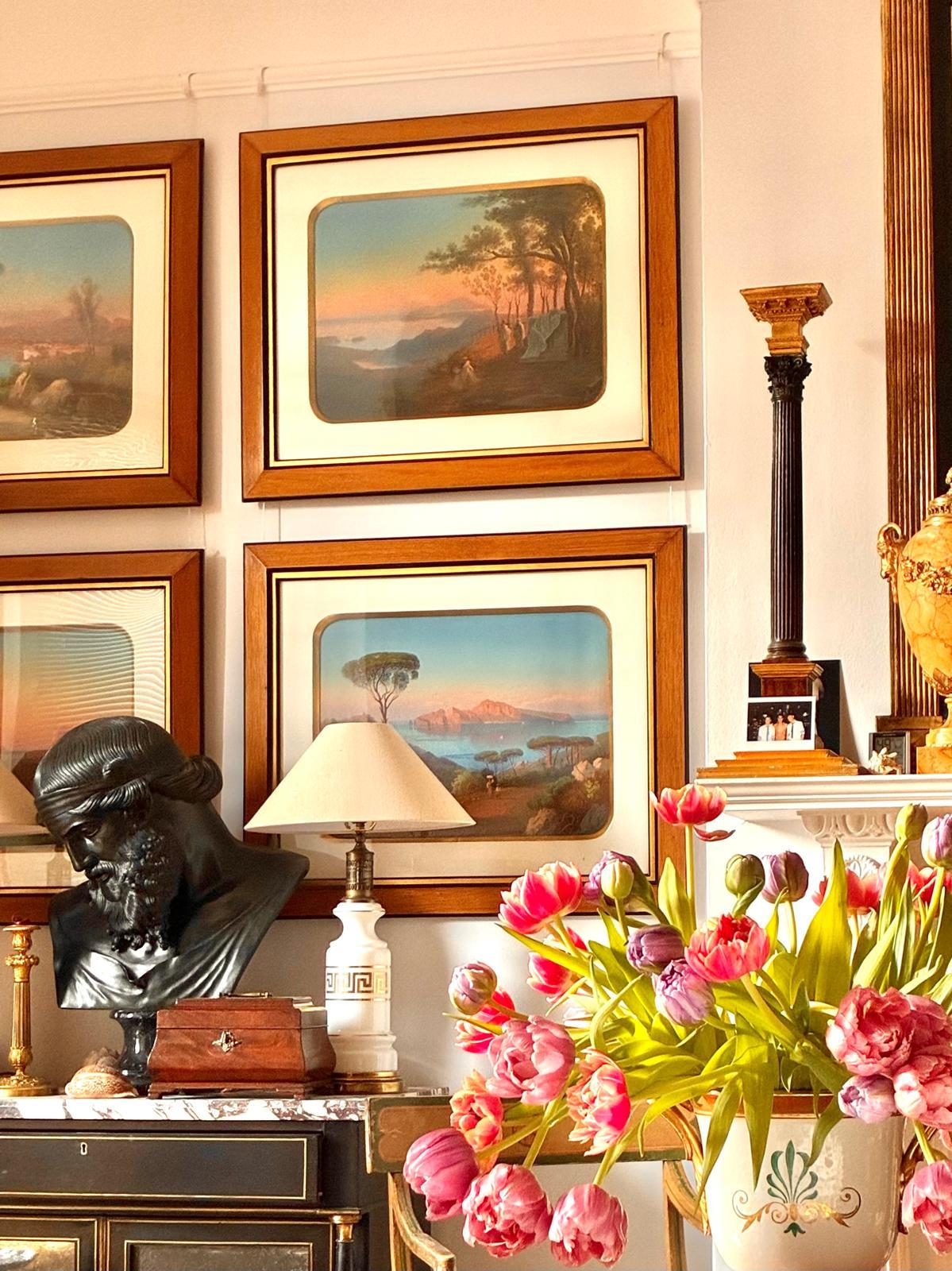 19th Century Neapolitan Grand Tour Paintings In Good Condition For Sale In Richmond, London