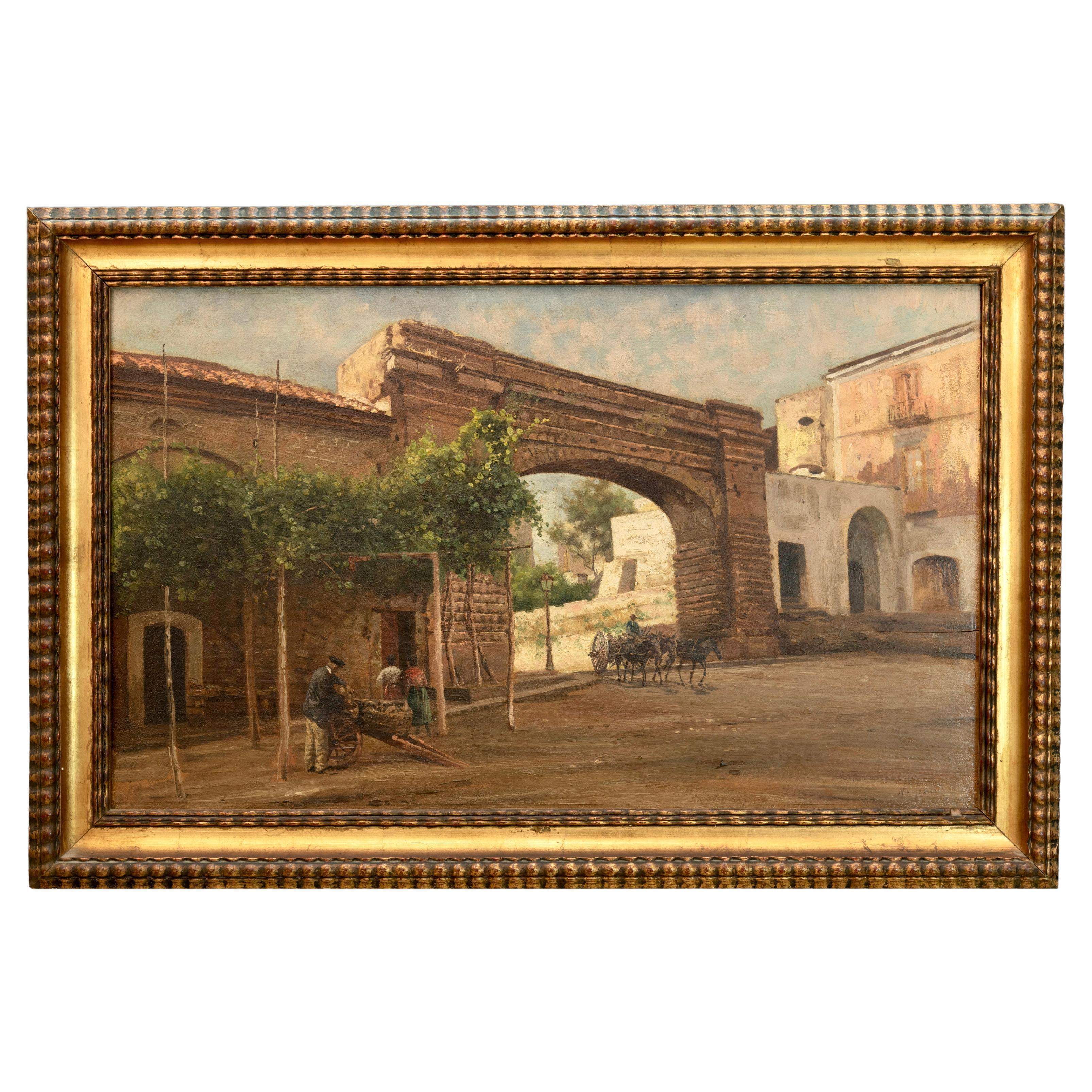 19th Century Neapolitan Panting by Carlo Brancaccio  For Sale
