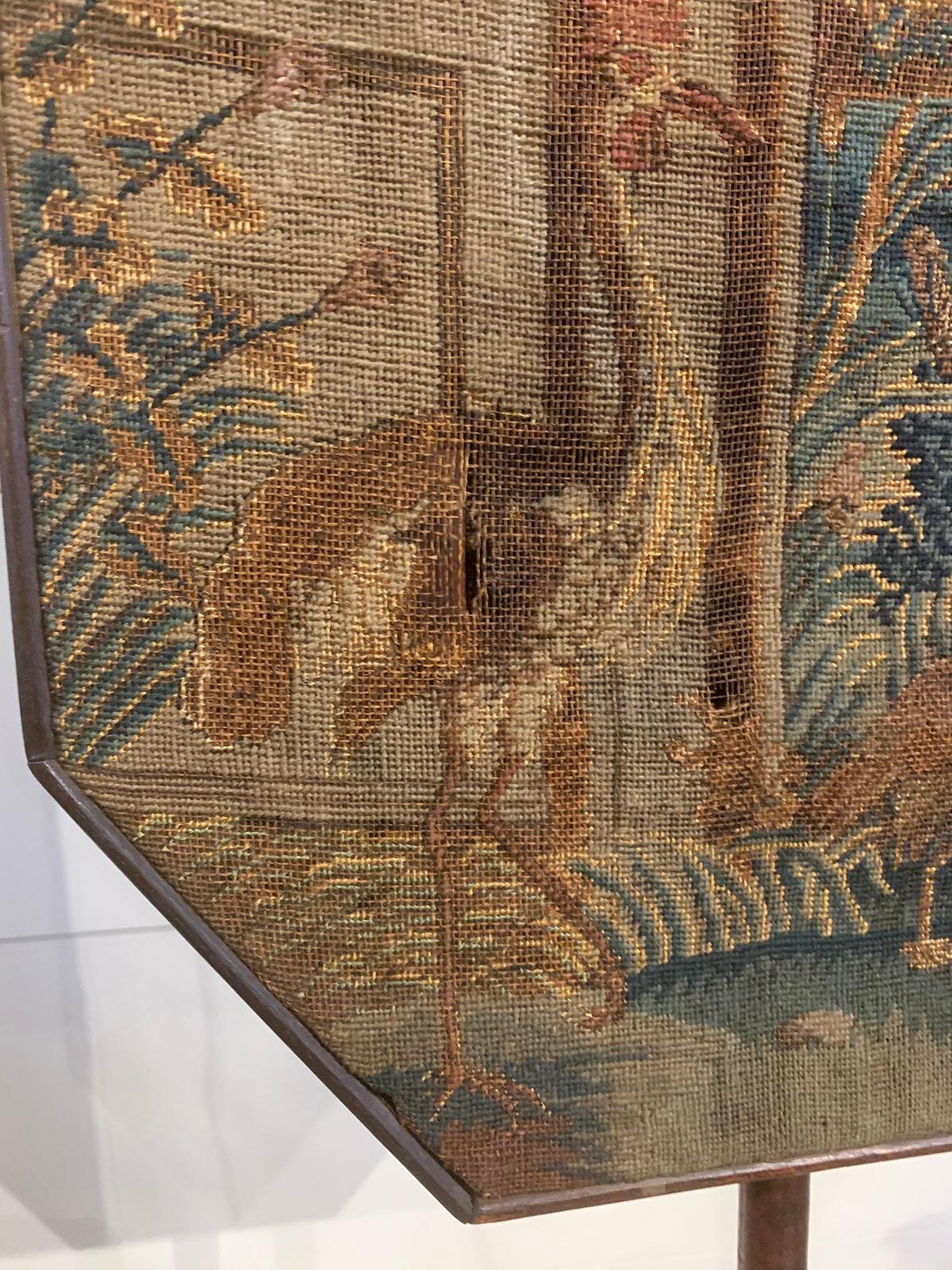 19th Century Needlepoint Pole Screen For Sale 5