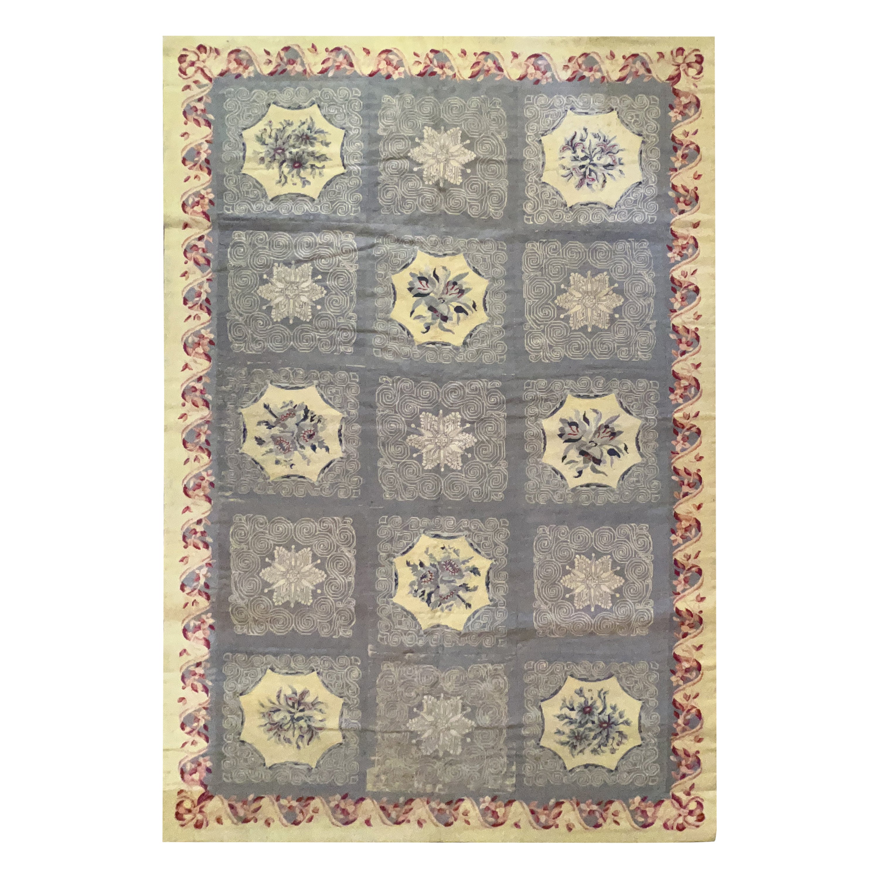 Tapis à l'aiguille du 19ème siècle, N° 1179