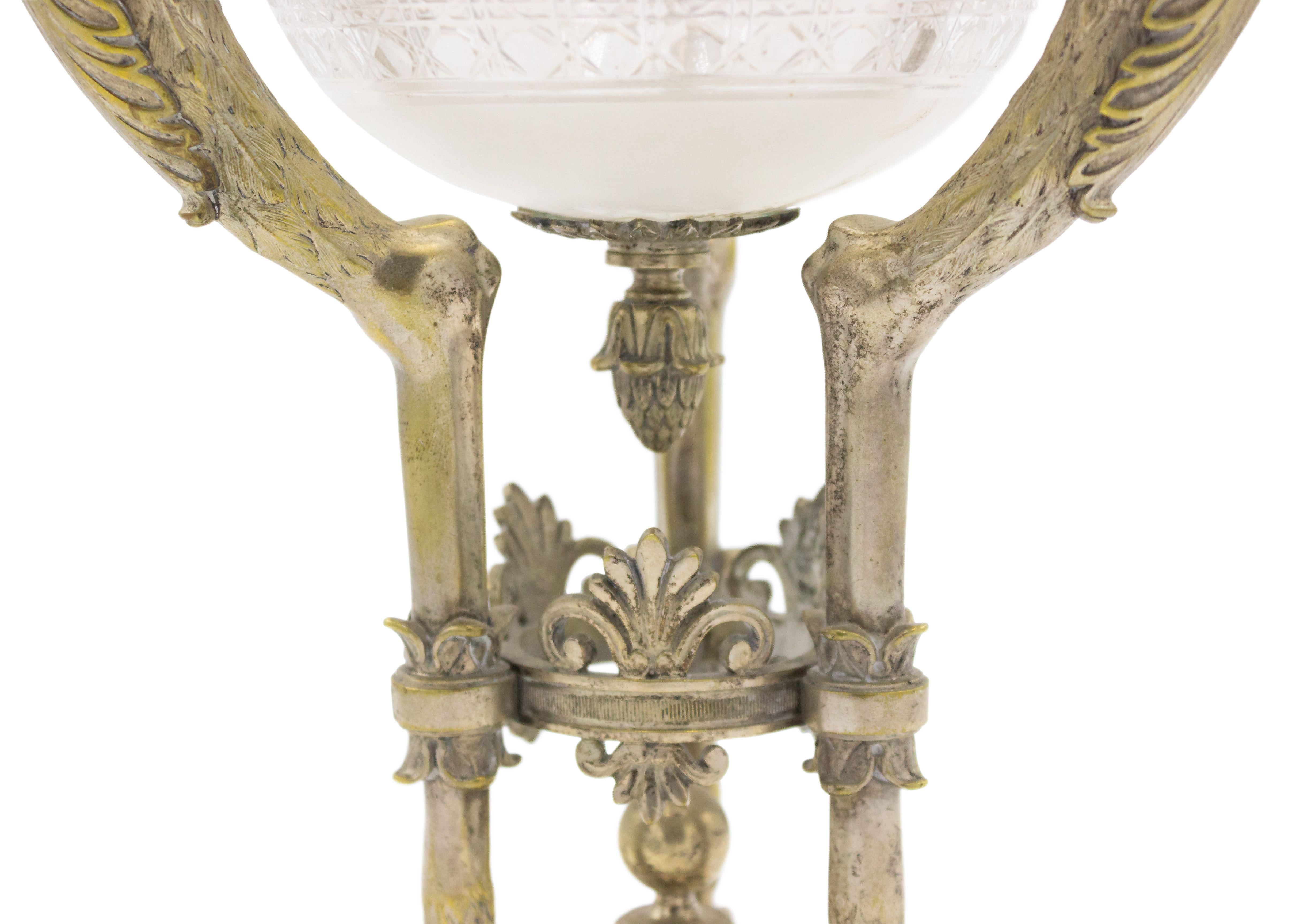 19th Century Neo-Classic Style Silver Plate Candelabra Centerpiece For Sale 3