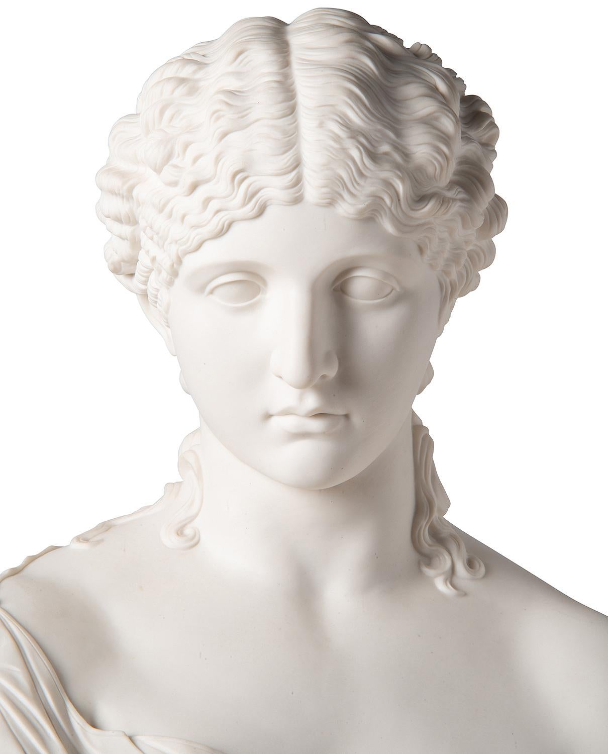 19th Century Neoclassical Female Parian Bust 4