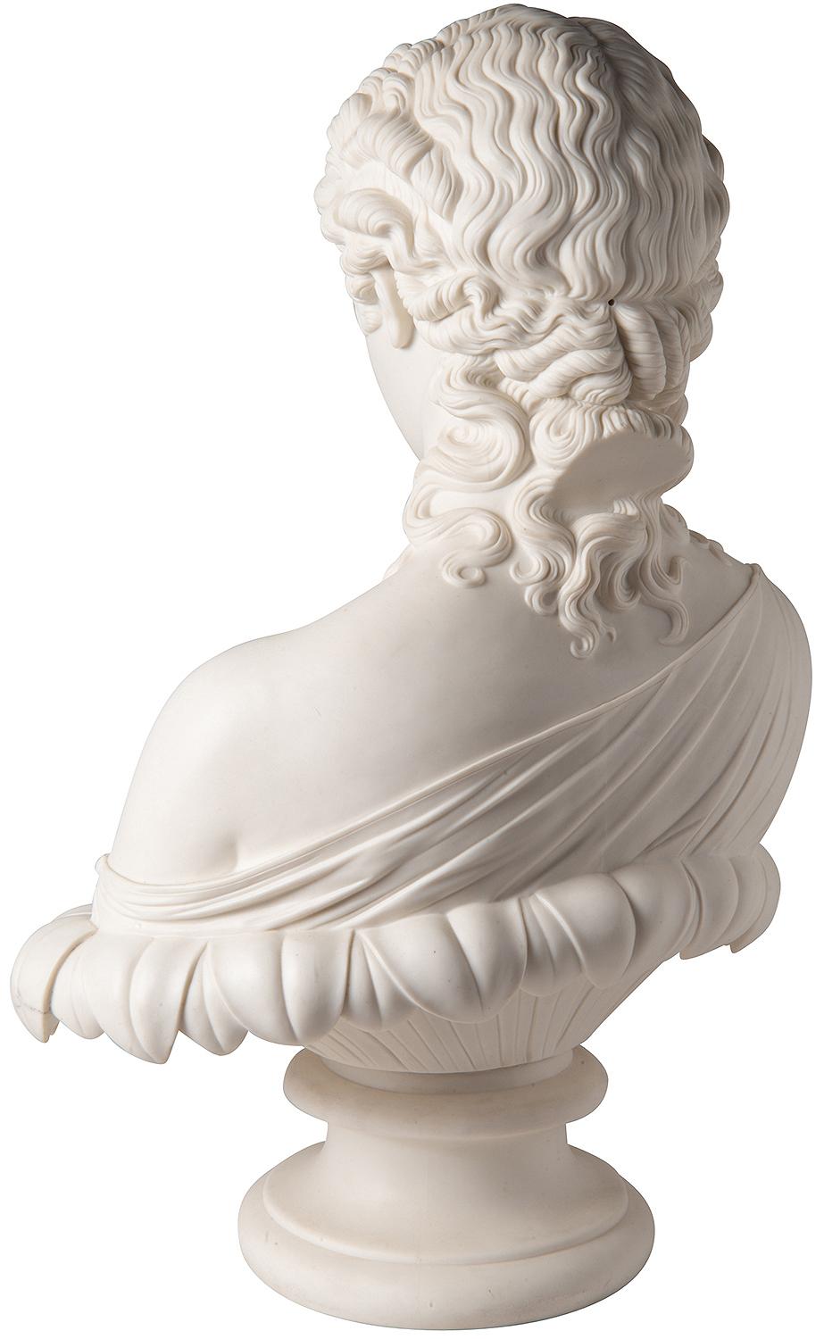 19th Century Neoclassical Female Parian Bust 2