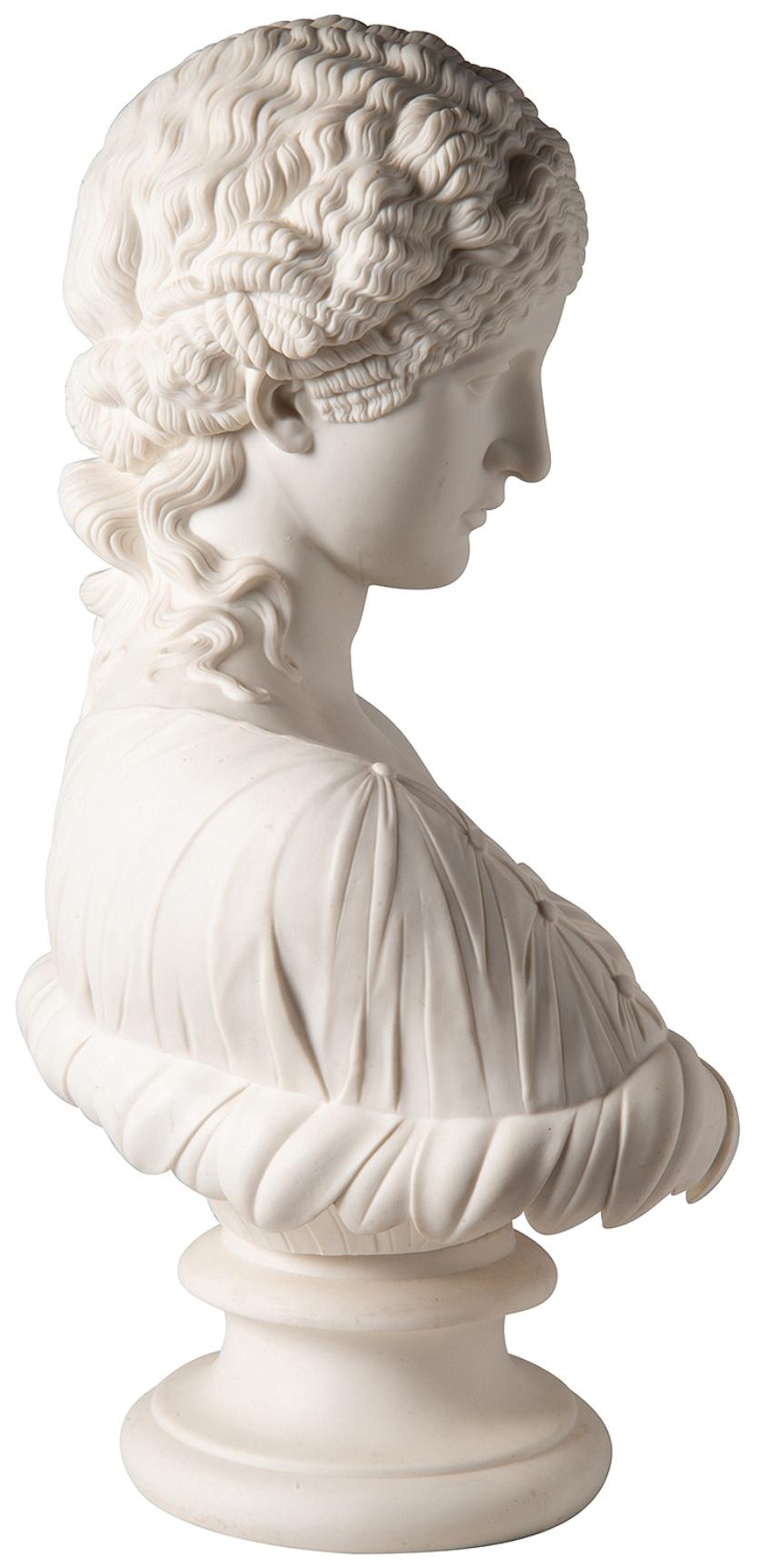 19th Century Neoclassical Female Parian Bust 3