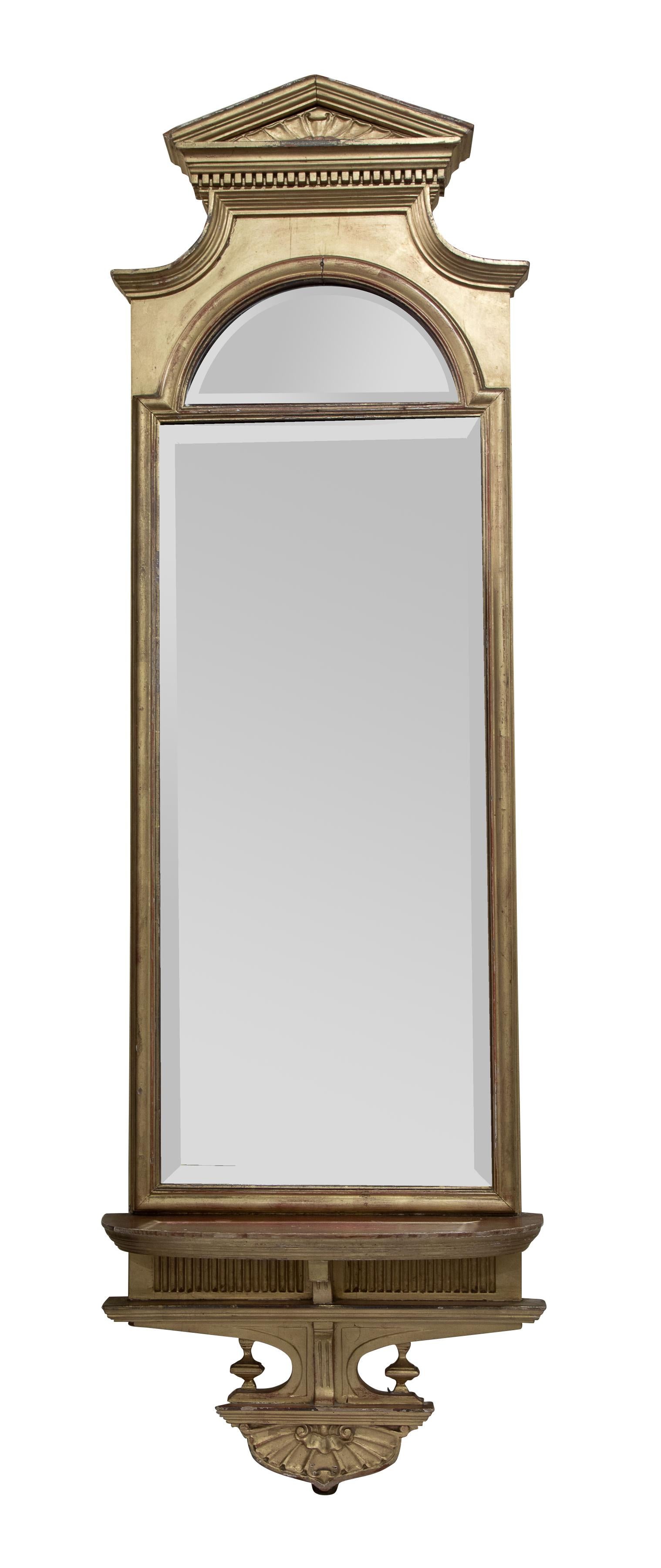 19th Century Neoclassical Gilded Pier Mirror 5