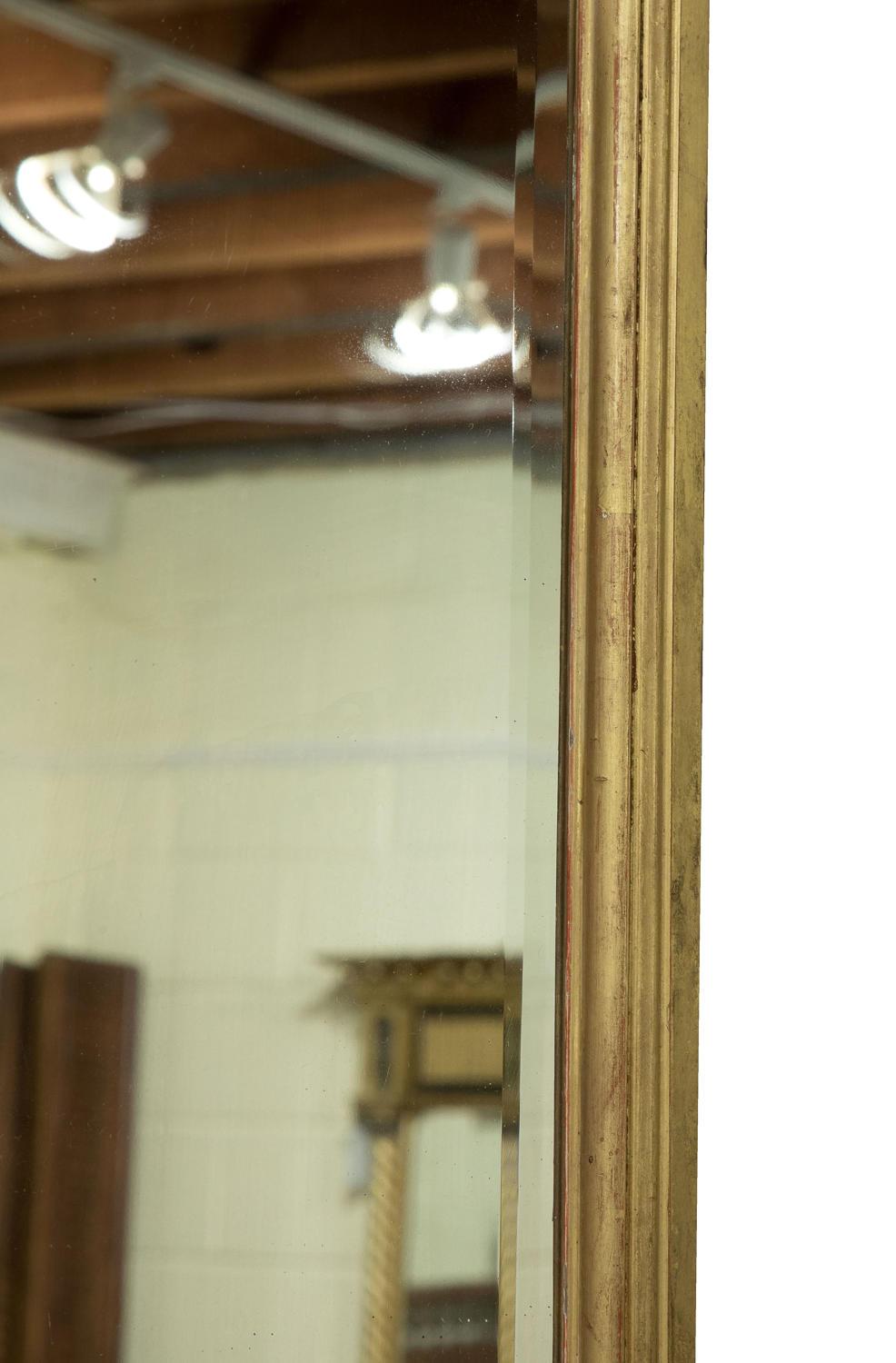 Gilt 19th Century Neoclassical Gilded Pier Mirror