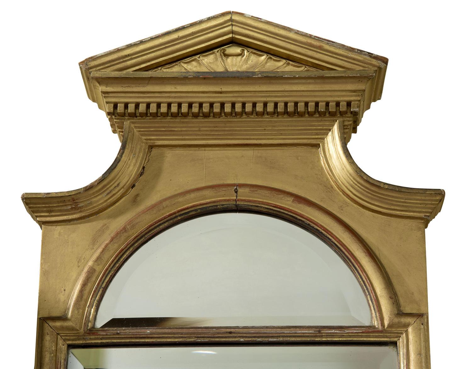 English 19th Century Neoclassical Gilded Pier Mirror