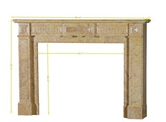 19th Century Neo-Classical Marble Fireplace Mantel From Antwerp