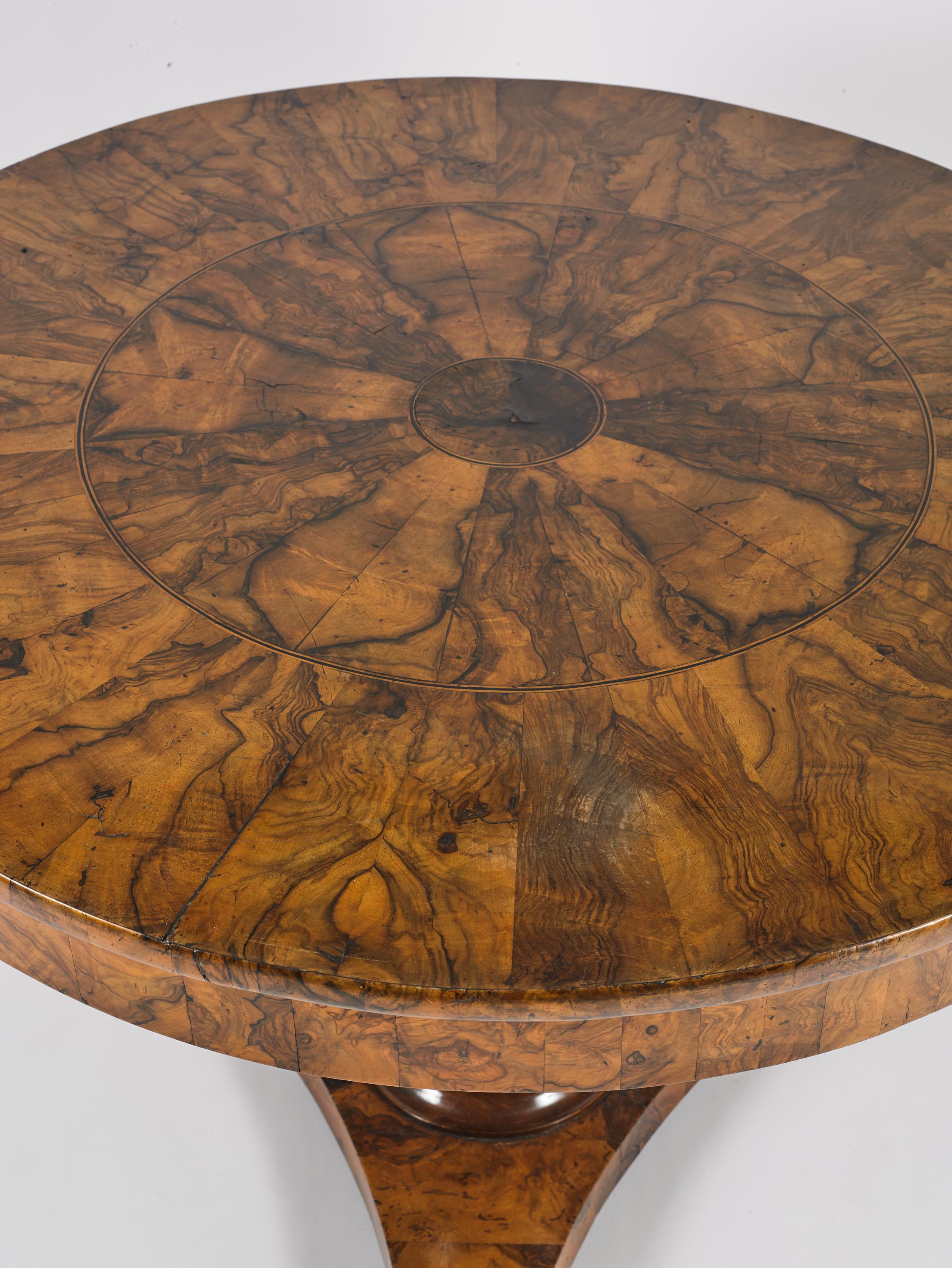 French 19th Century Neo-Classical Round Center Table For Sale