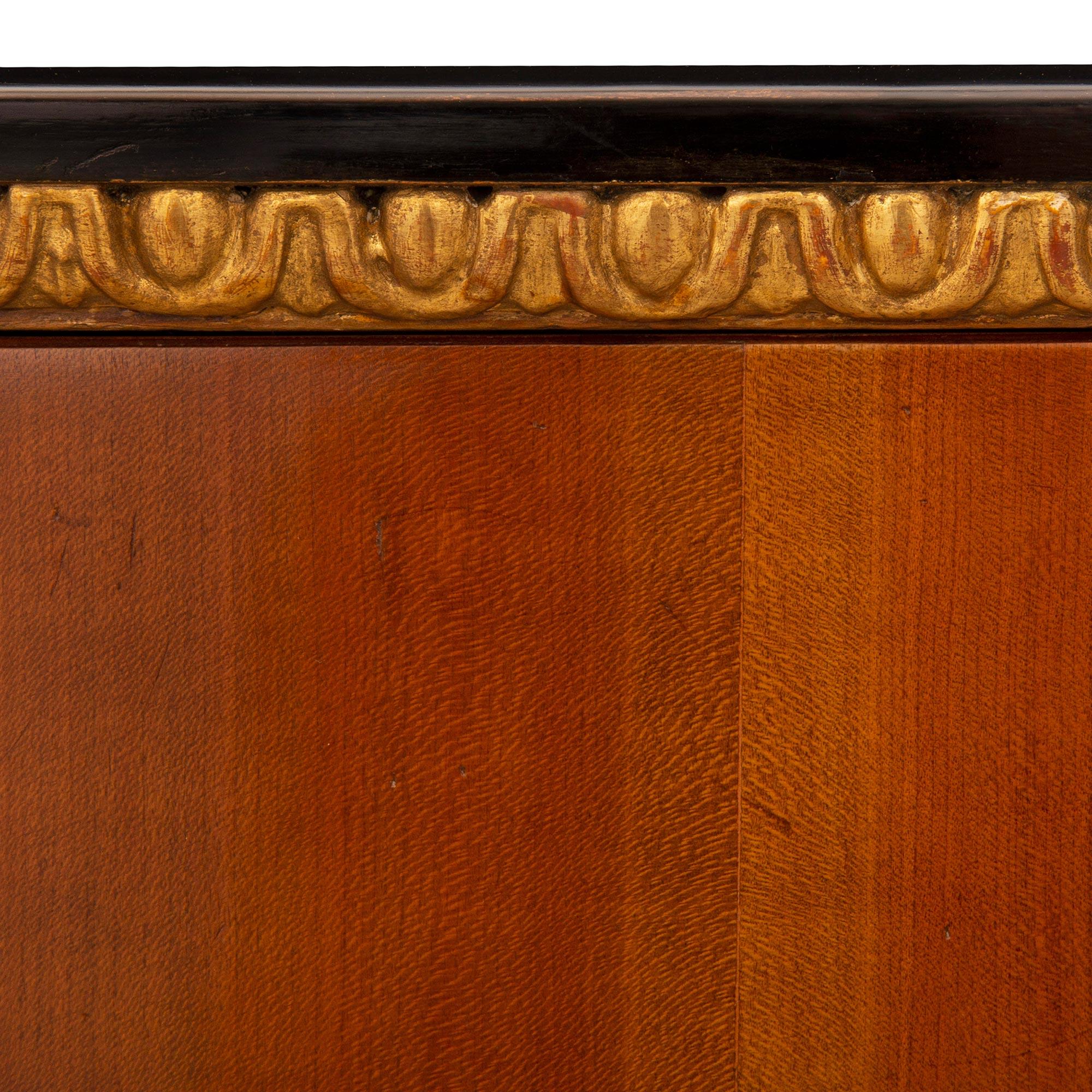 19th Century Neo-Classical St. Cherrywood, Fruitwood and Giltwood Cabinet For Sale 1