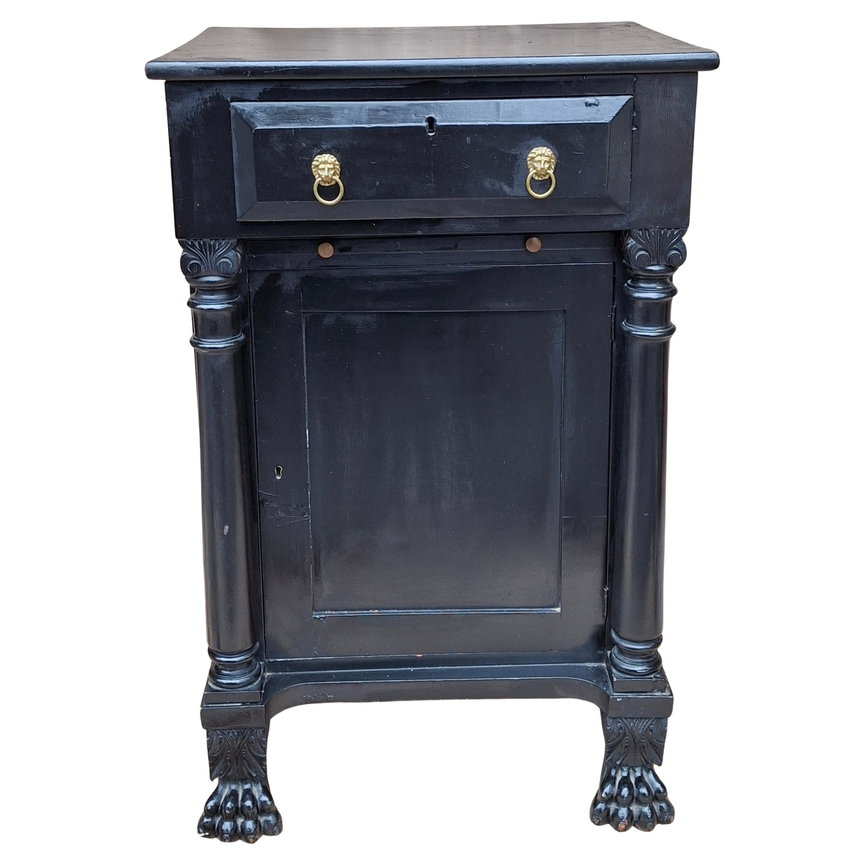 19th Century Neo Classical Style Painted Mahogany Side Cabinet