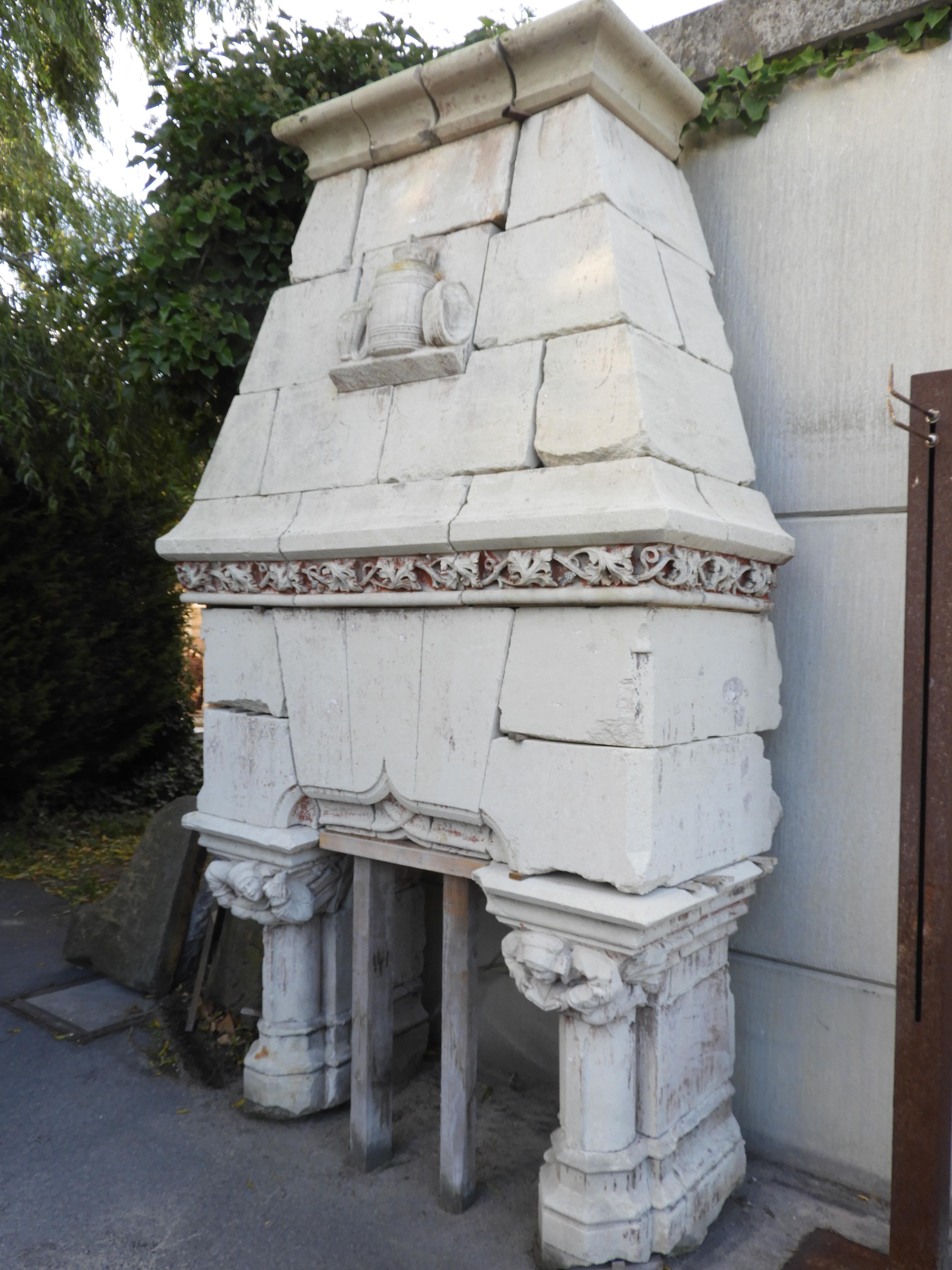 19th Century Neo Gothic Fireplace from Wine Estate For Sale 8