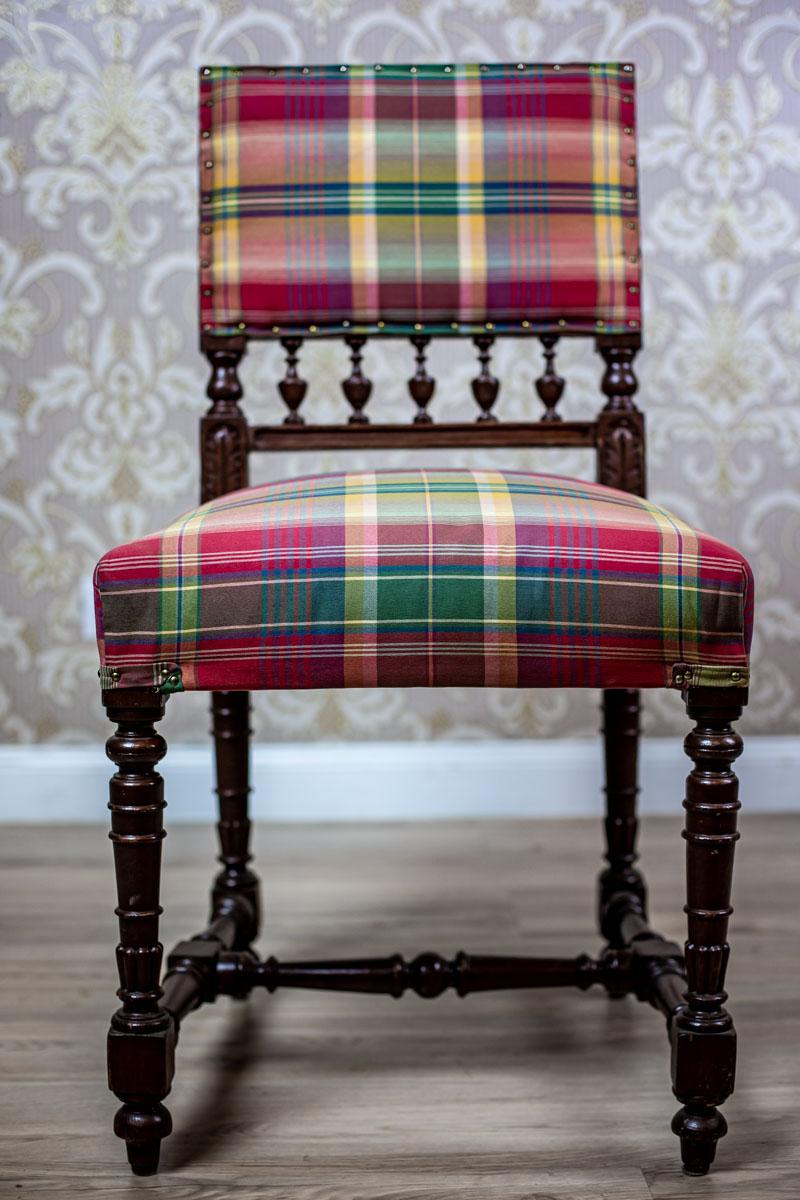 Upholstery 19th Century Neo-Renaissance Oak Armchair For Sale