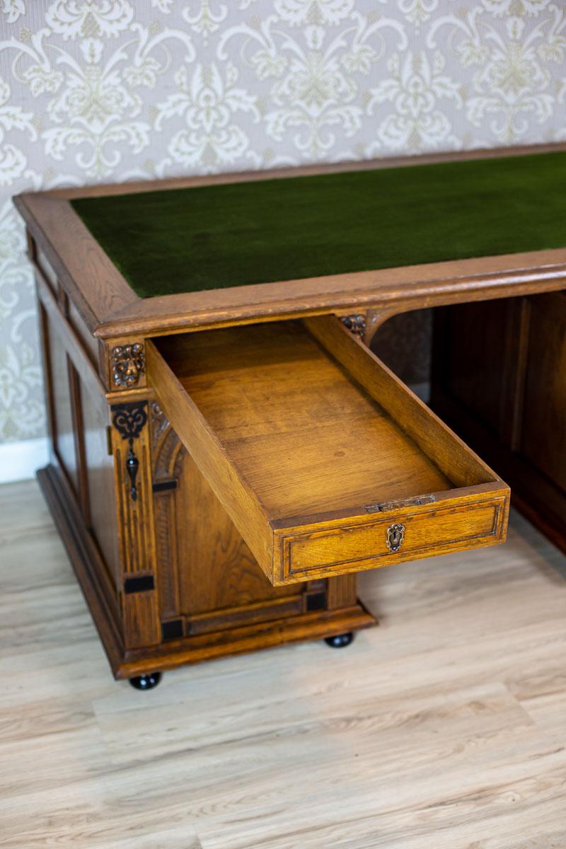 19th Century Neo-Renaissance Oak Desk 5