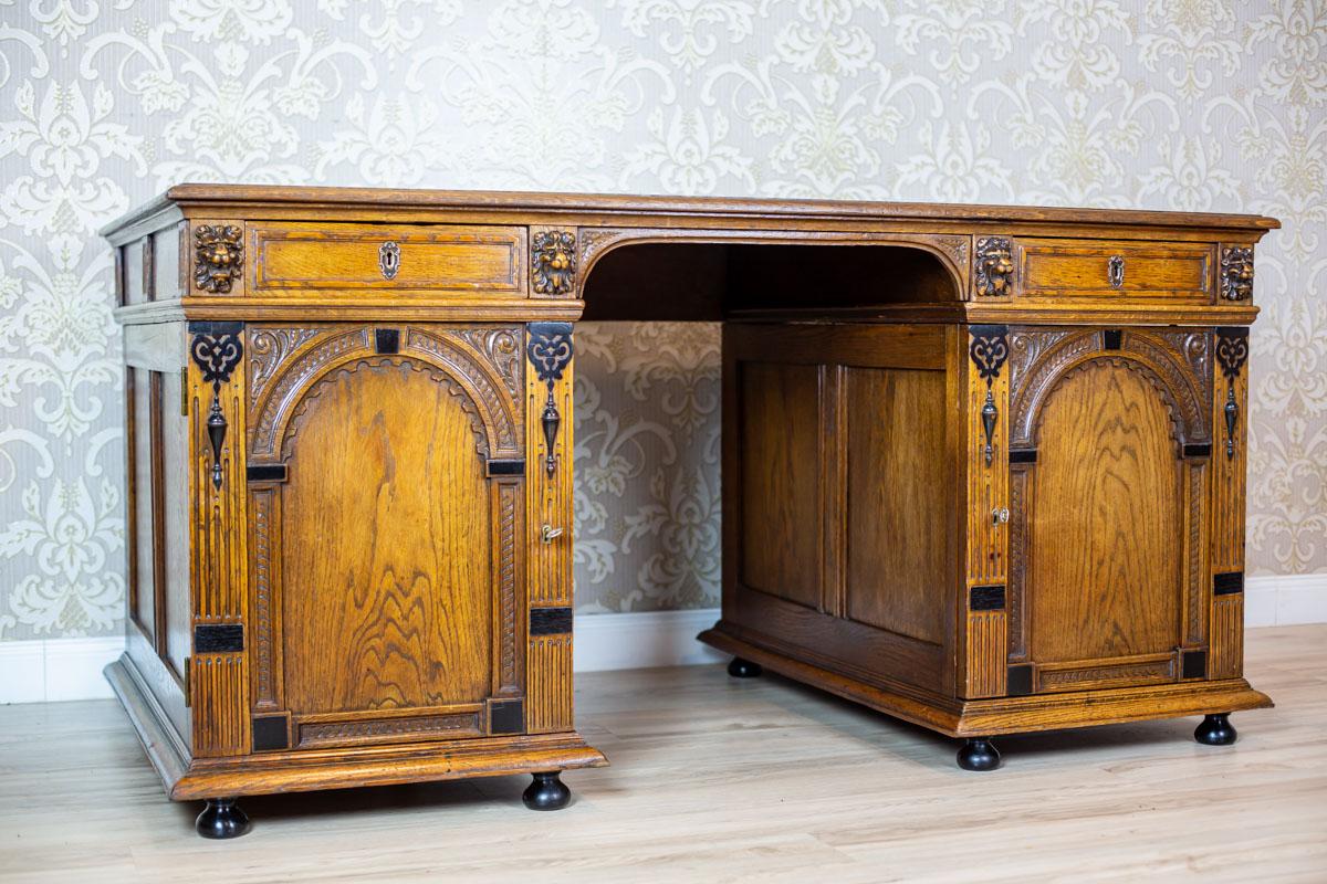 Dutch 19th Century Neo-Renaissance Oak Desk