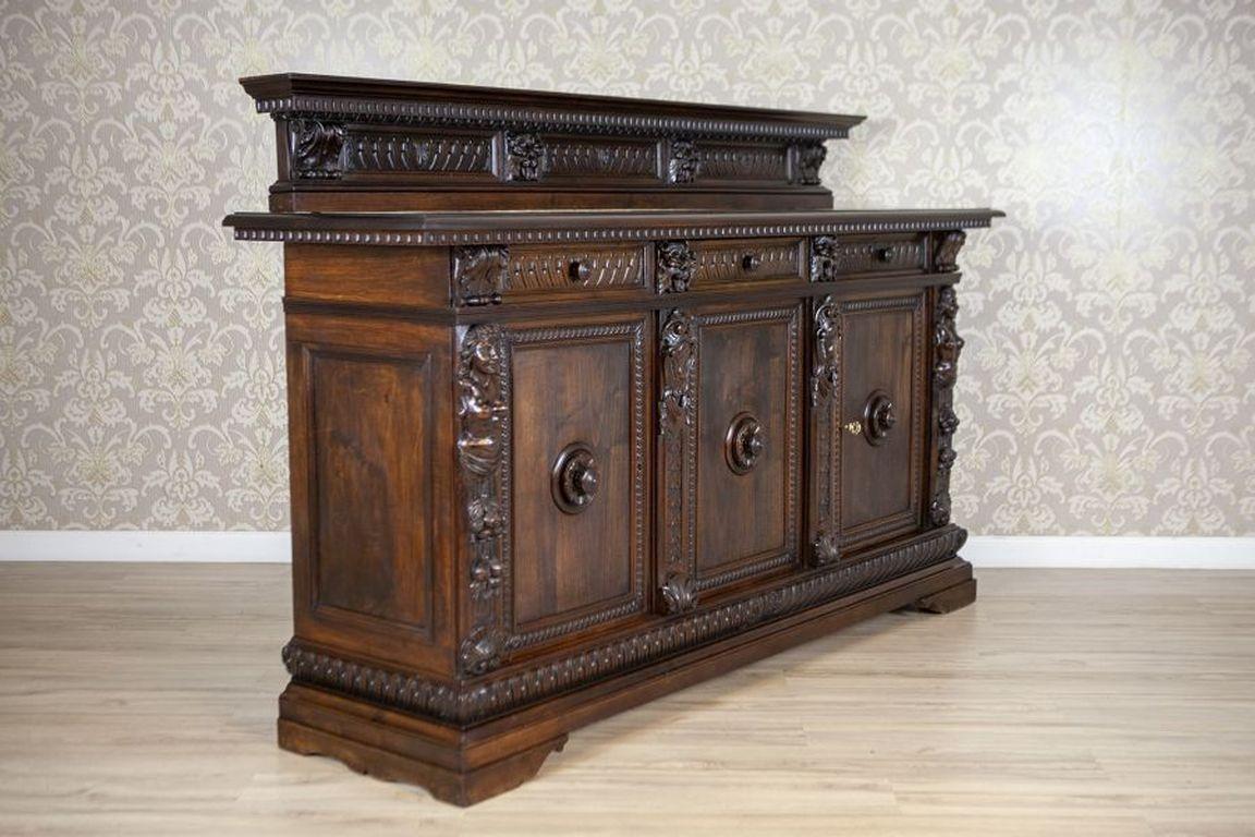 Credenza neorinascimentale in Oak del XIX secolo in marrone scuro in vendita 1