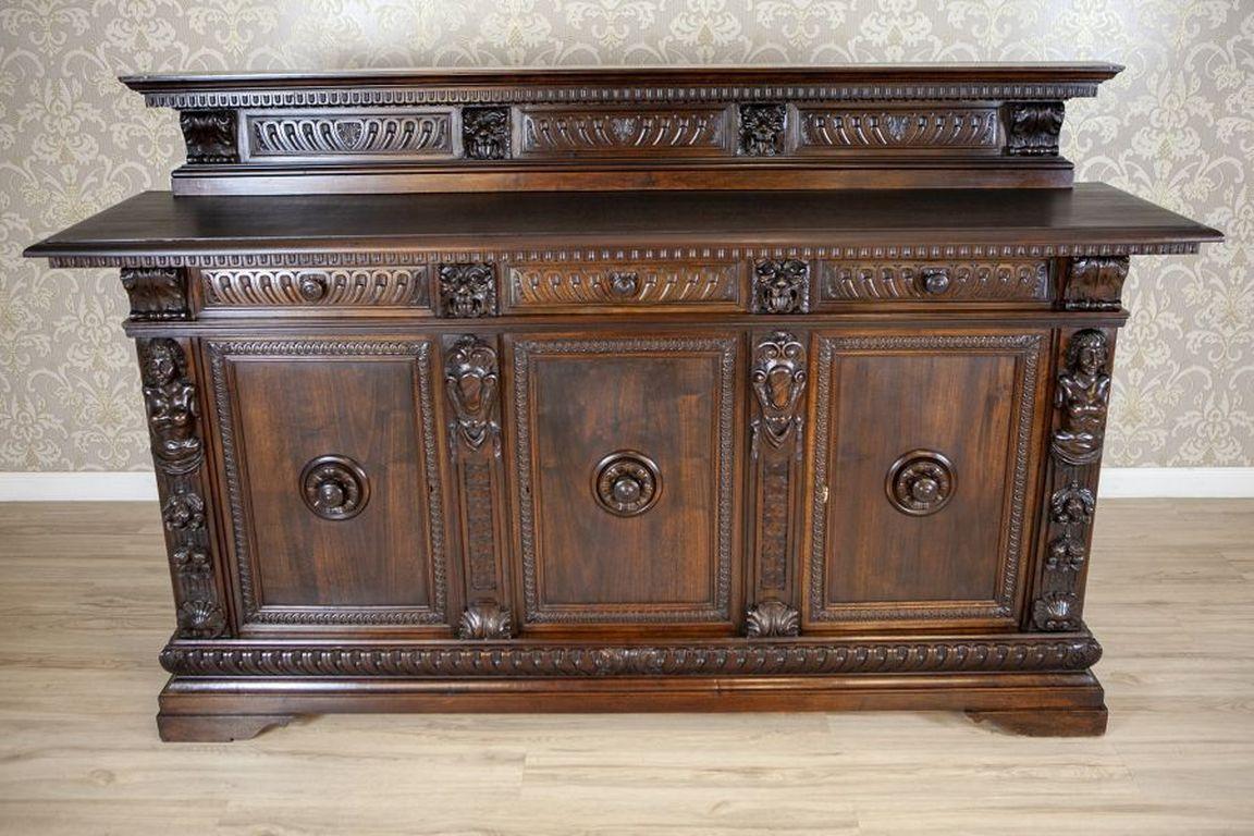 Credenza neorinascimentale in Oak del XIX secolo in marrone scuro in vendita 2