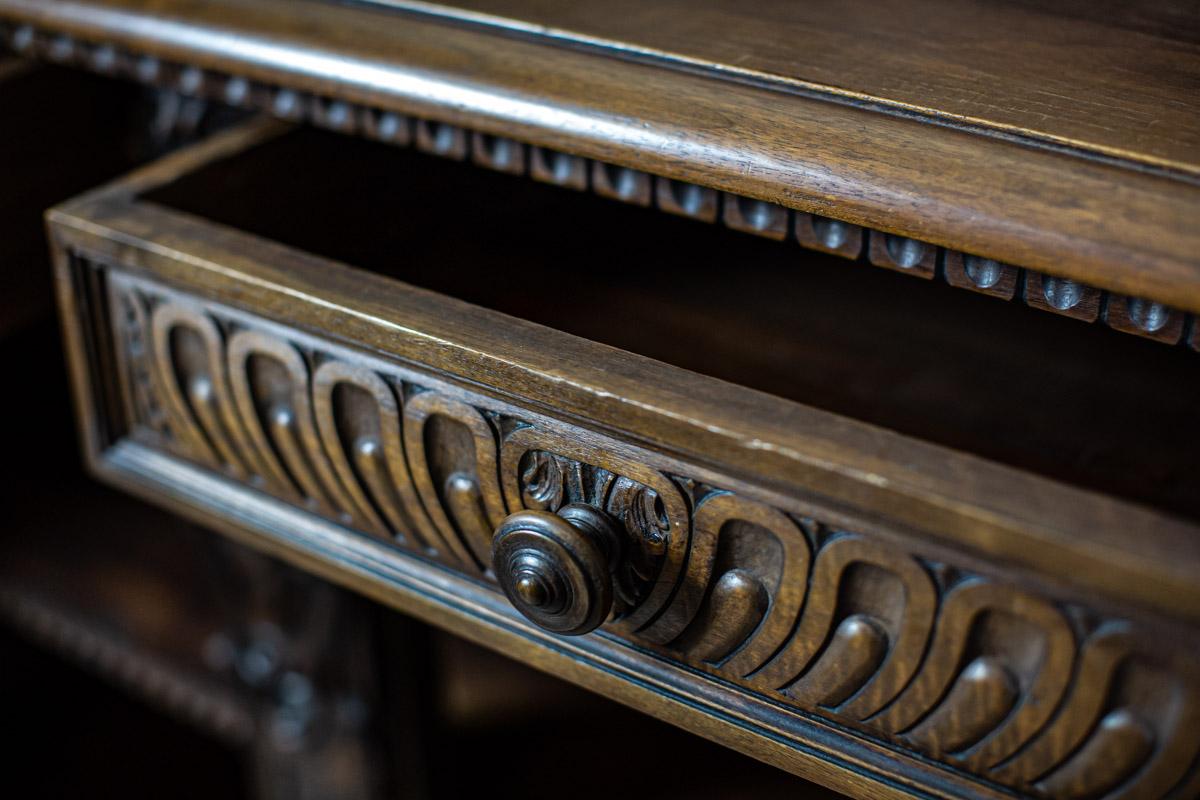 19th-Century Neo-Renaissance Oak Sideboard in Deep Brown For Sale 2