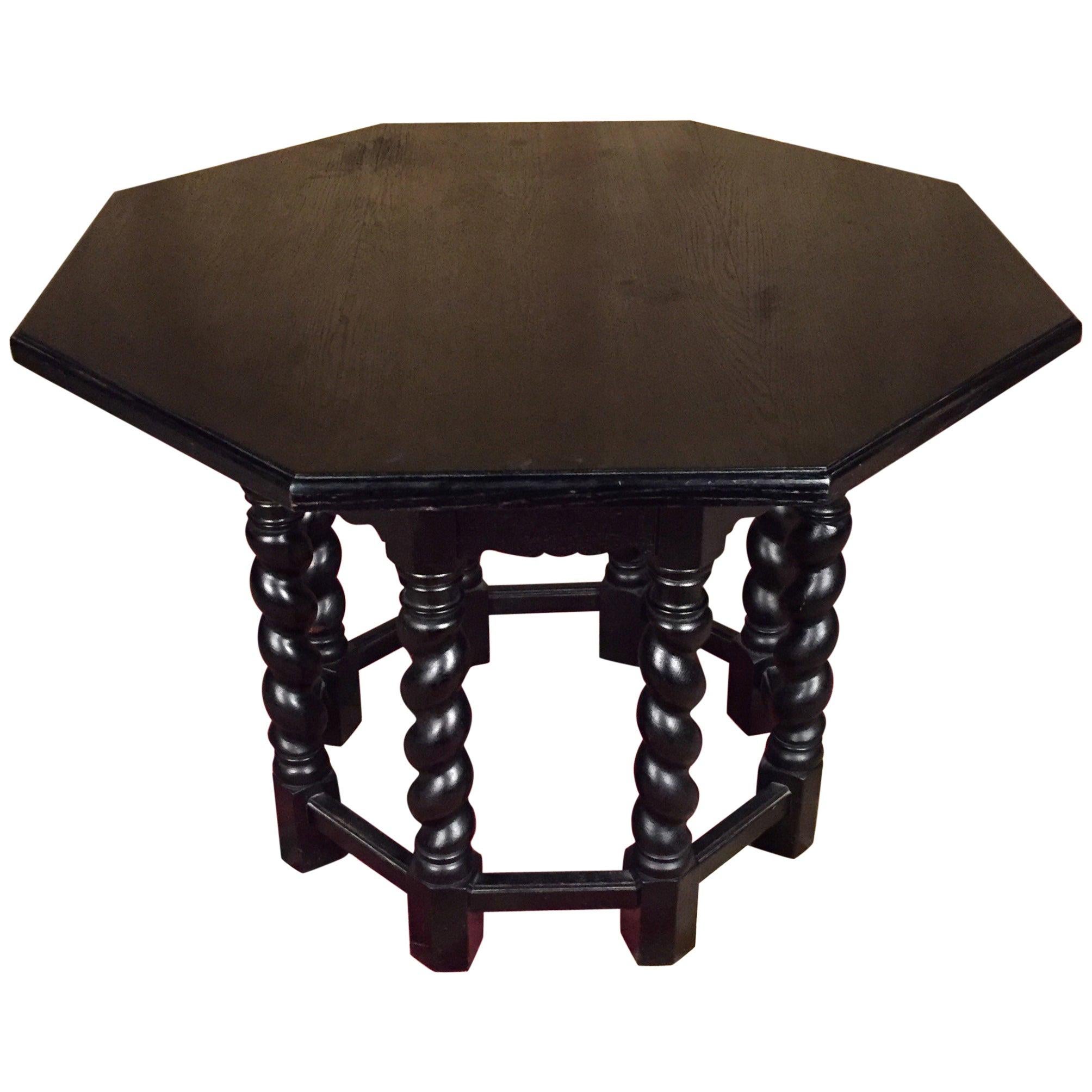 19th Century Neo Renaissance Salon Table Solid Oak