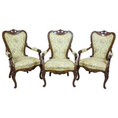 19th Century Neo-Rococo Upholstered Armchairs