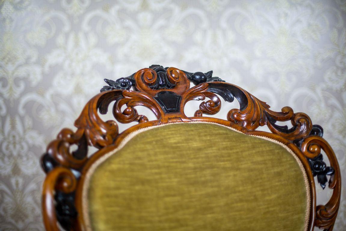 19th Century Neo-Rococo Walnut Armchair In Good Condition In Opole, PL