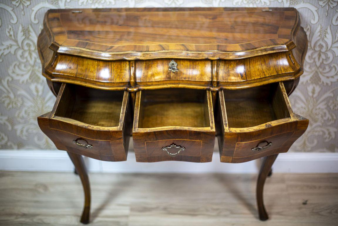 19th Century Neo-Rococo Walnut Console Table-Vanity 8
