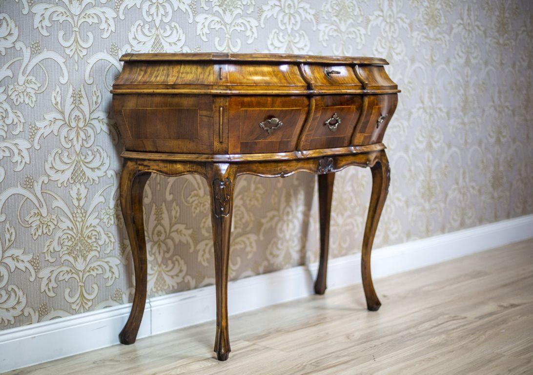 19th Century Neo-Rococo Walnut Console Table-Vanity 9