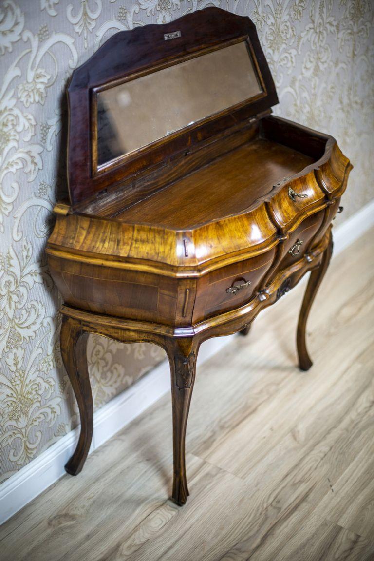 19th Century Neo-Rococo Walnut Console Table-Vanity 11