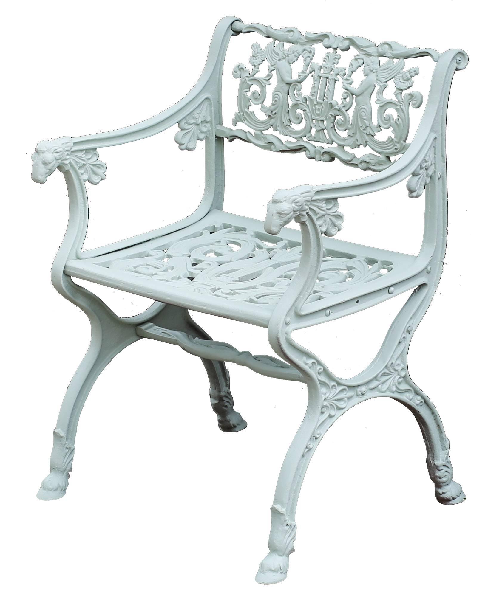 American Classical 19th Century Neoclassical American Iron Furniture Suite