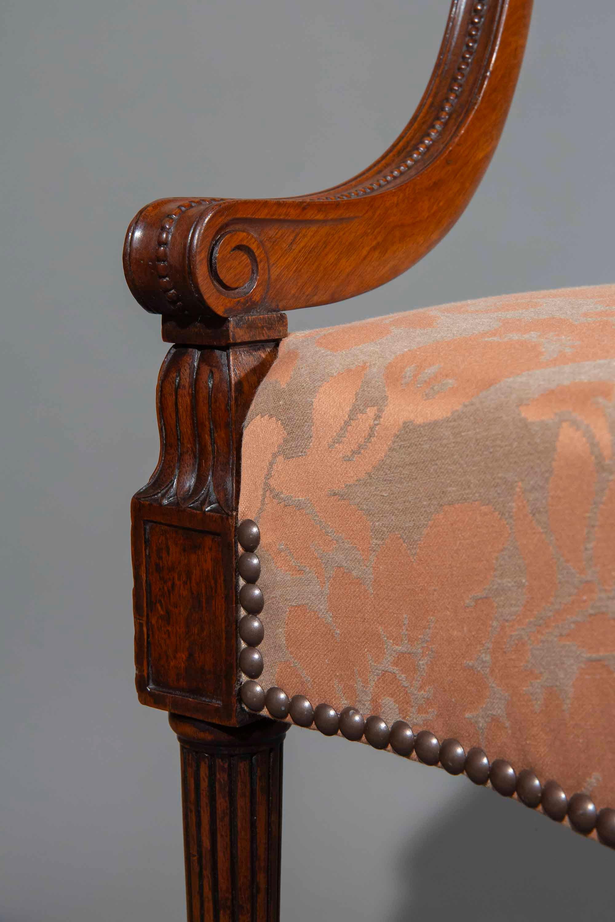 Sillón neoclásico del siglo XIX Británico en venta